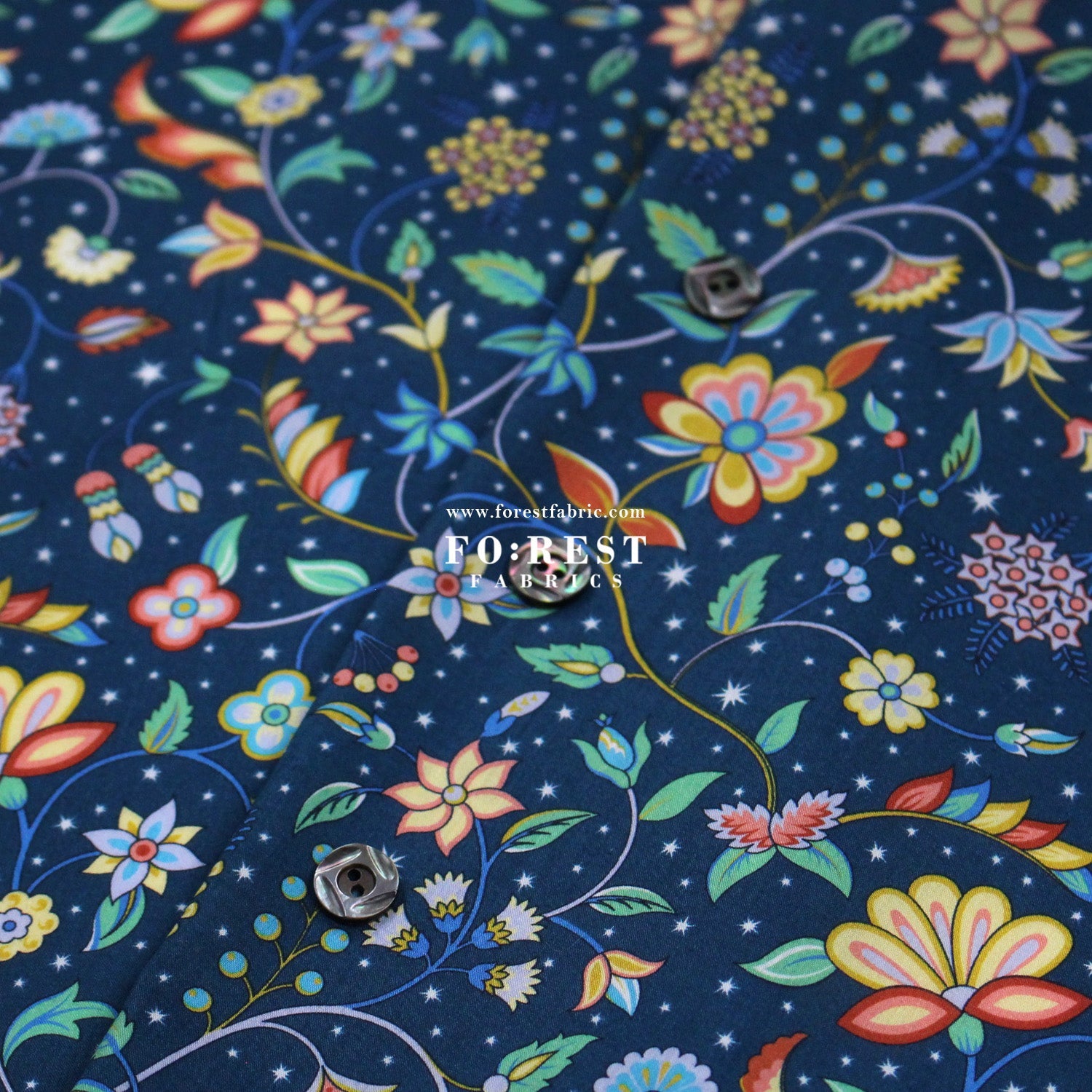 Liberty of London (Tana Lawn™ Cotton Fabric) - Midnight Vine - FO:REST Fabric 布恩堂Liberty fabrictana lawnjapanese fabricykk zipper