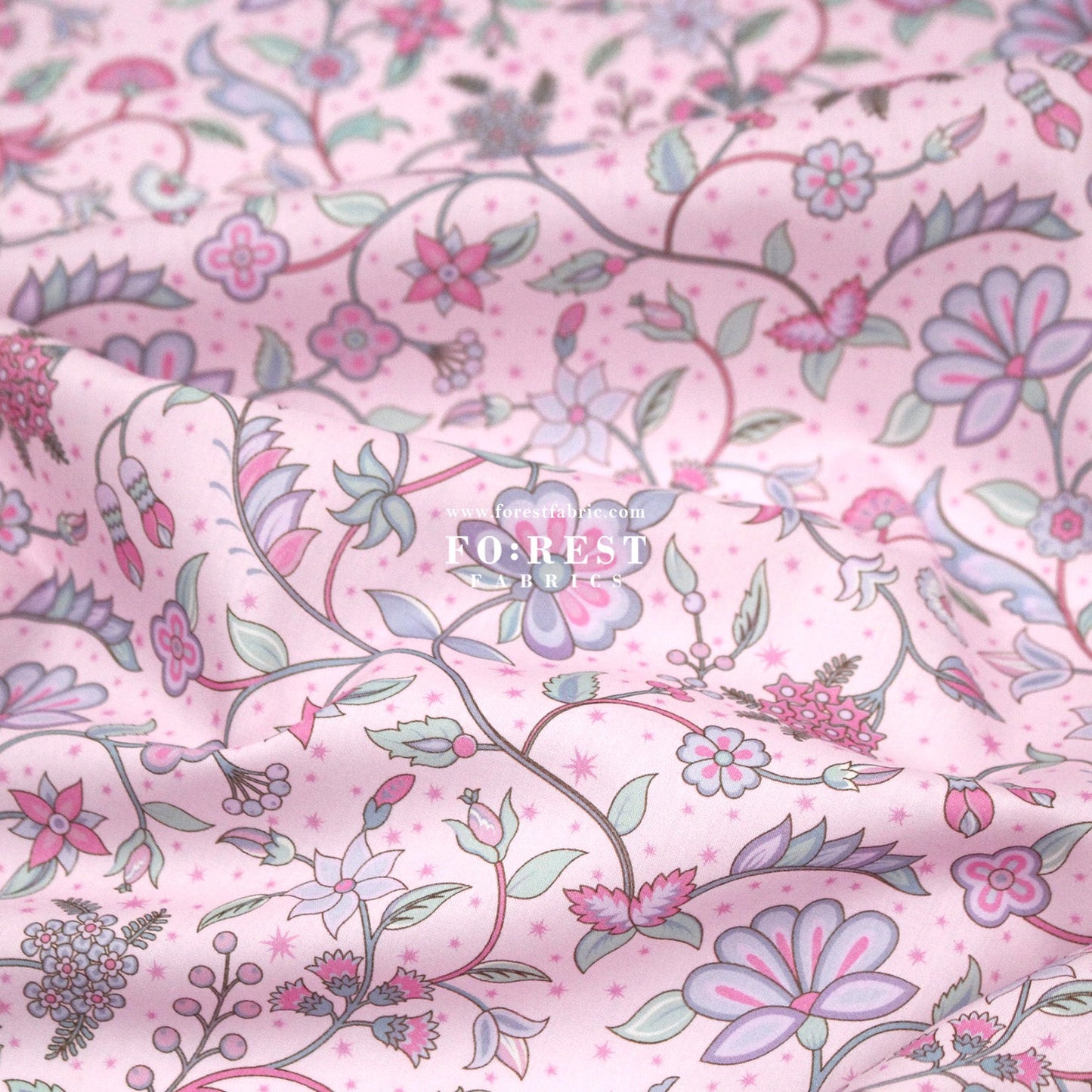 Liberty of London (Tana Lawn™ Cotton Fabric) - Midnight Vine - FO:REST Fabric 布恩堂Liberty fabrictana lawnjapanese fabricykk zipper