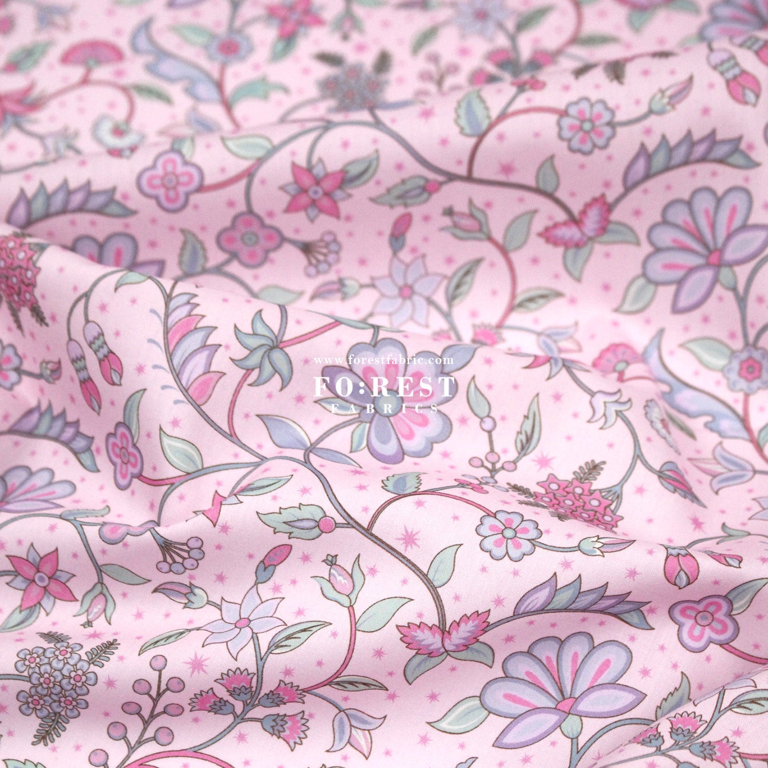 Liberty of London (Tana Lawn™ Cotton Fabric) - Midnight Vine - FO:REST Fabric 布恩堂Liberty fabrictana lawnjapanese fabricykk zipper