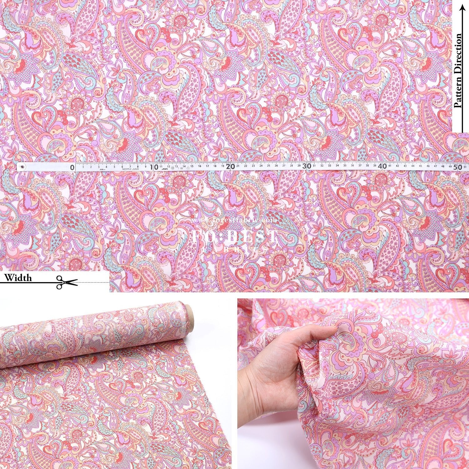 Liberty of London (Tana Lawn™ Cotton Fabric) - Mr Paisley - FO:REST Fabric 布恩堂Liberty fabrictana lawnjapanese fabricykk zipper