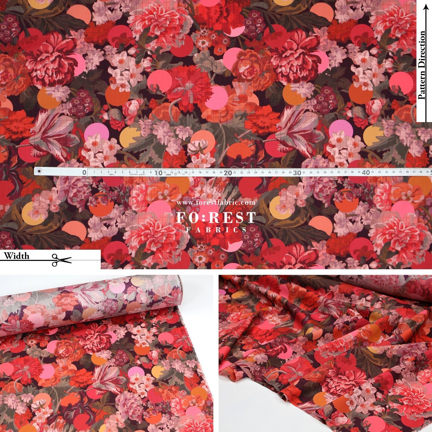 Liberty of London (Tana Lawn™ Cotton Fabric) - Myrtle & Mary - FO:REST Fabric 布恩堂Liberty fabrictana lawnjapanese fabricykk zipper
