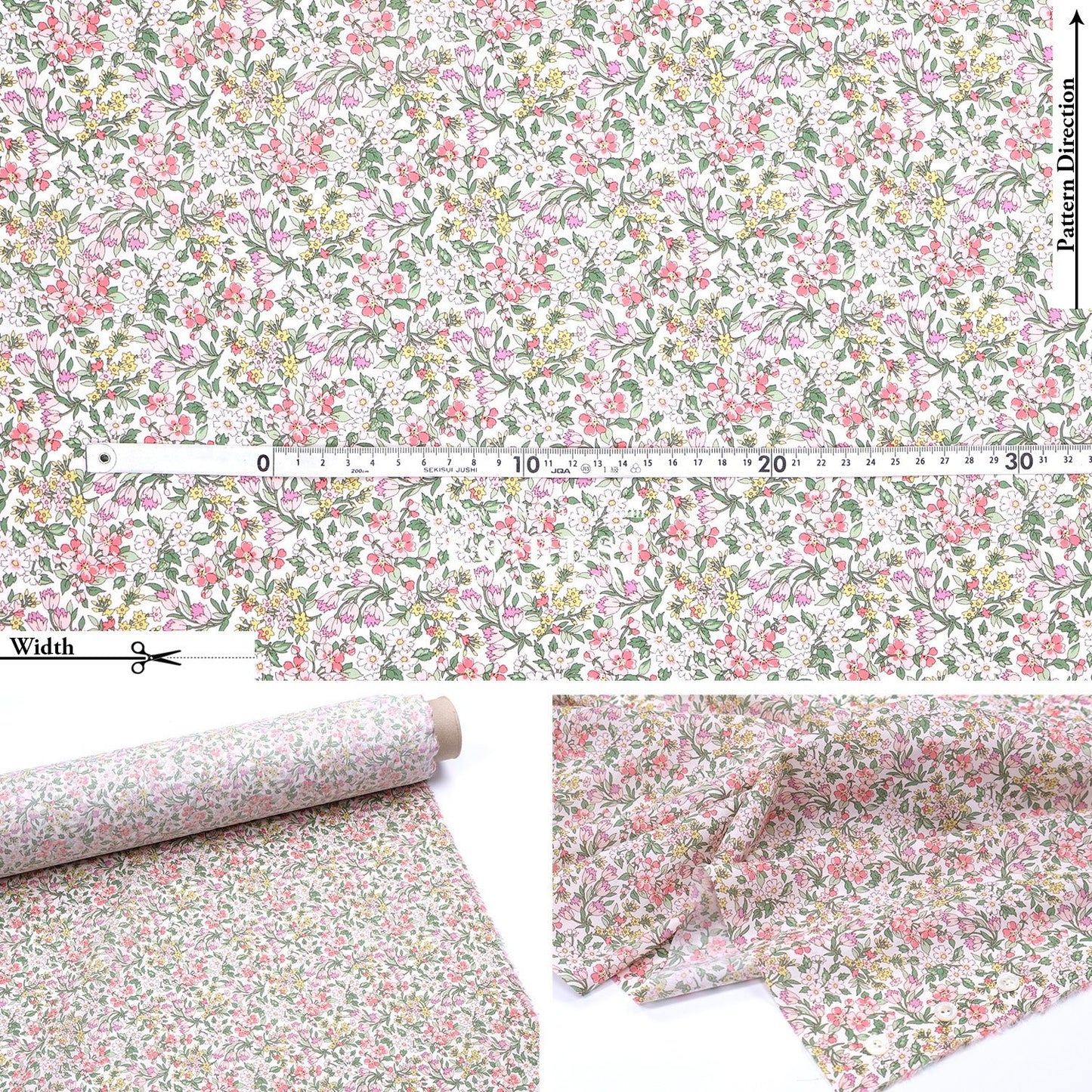 Liberty of London (Tana Lawn™ Cotton Fabric) - Nazanin - FO:REST Fabric 布恩堂Liberty fabrictana lawnjapanese fabricykk zipper