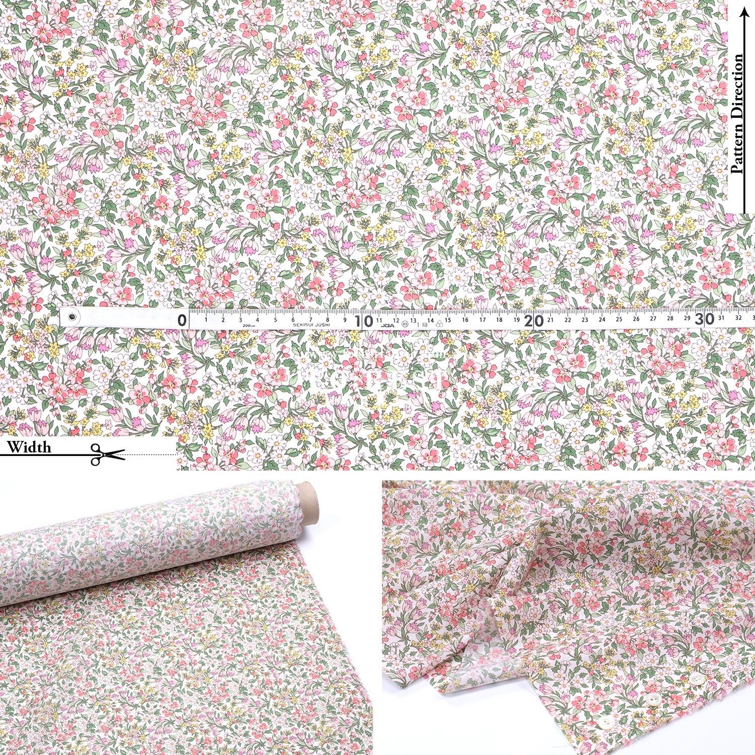 Liberty of London (Tana Lawn™ Cotton Fabric) - Nazanin - FO:REST Fabric 布恩堂Liberty fabrictana lawnjapanese fabricykk zipper