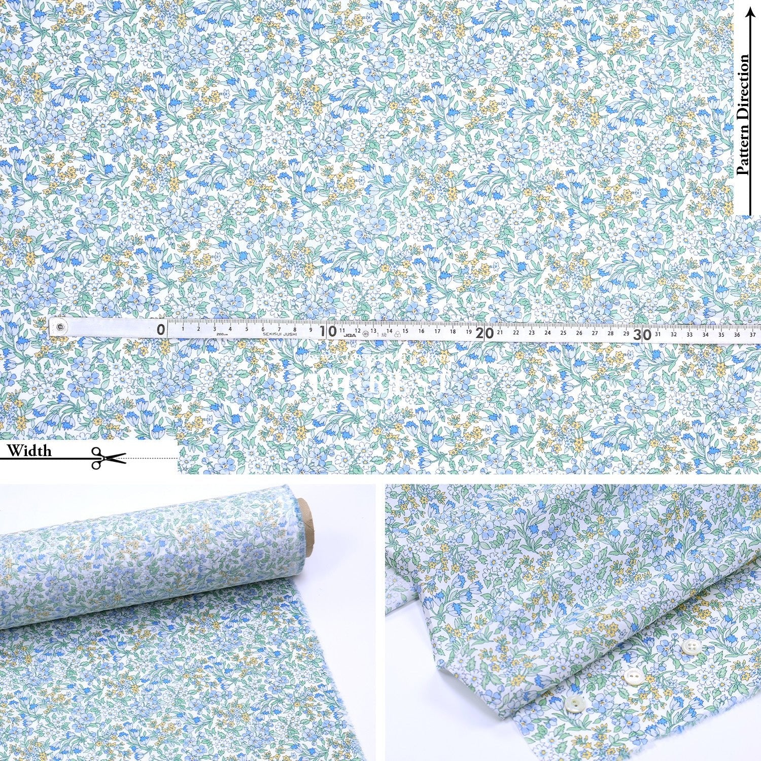 Liberty of London (Tana Lawn™ Cotton Fabric) - Nazanin - FO:REST Fabric 布恩堂Liberty fabrictana lawnjapanese fabricykk zipper