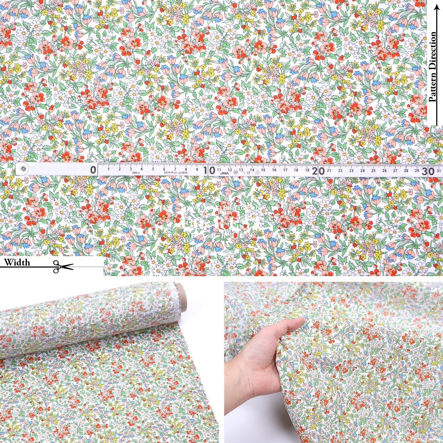 Liberty of London (Tana Lawn™ Cotton Fabric) - Nazanin - FO:REST Fabric 布恩堂Liberty fabrictana lawnjapanese fabricykk zipper