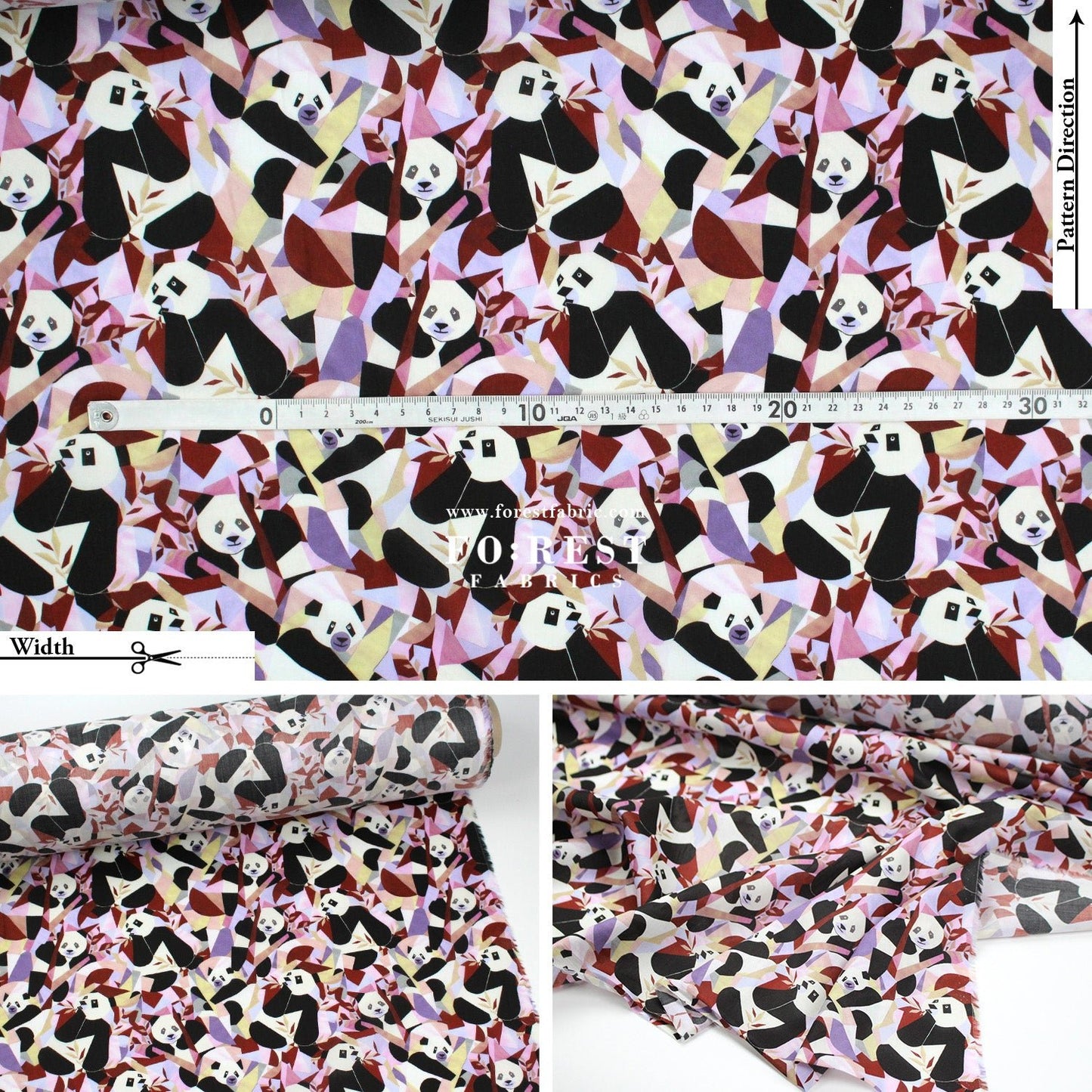 Liberty of London (Tana Lawn™ Cotton Fabric) - Panda - monium - FO:REST Fabric 布恩堂Liberty fabrictana lawnjapanese fabricykk zipper