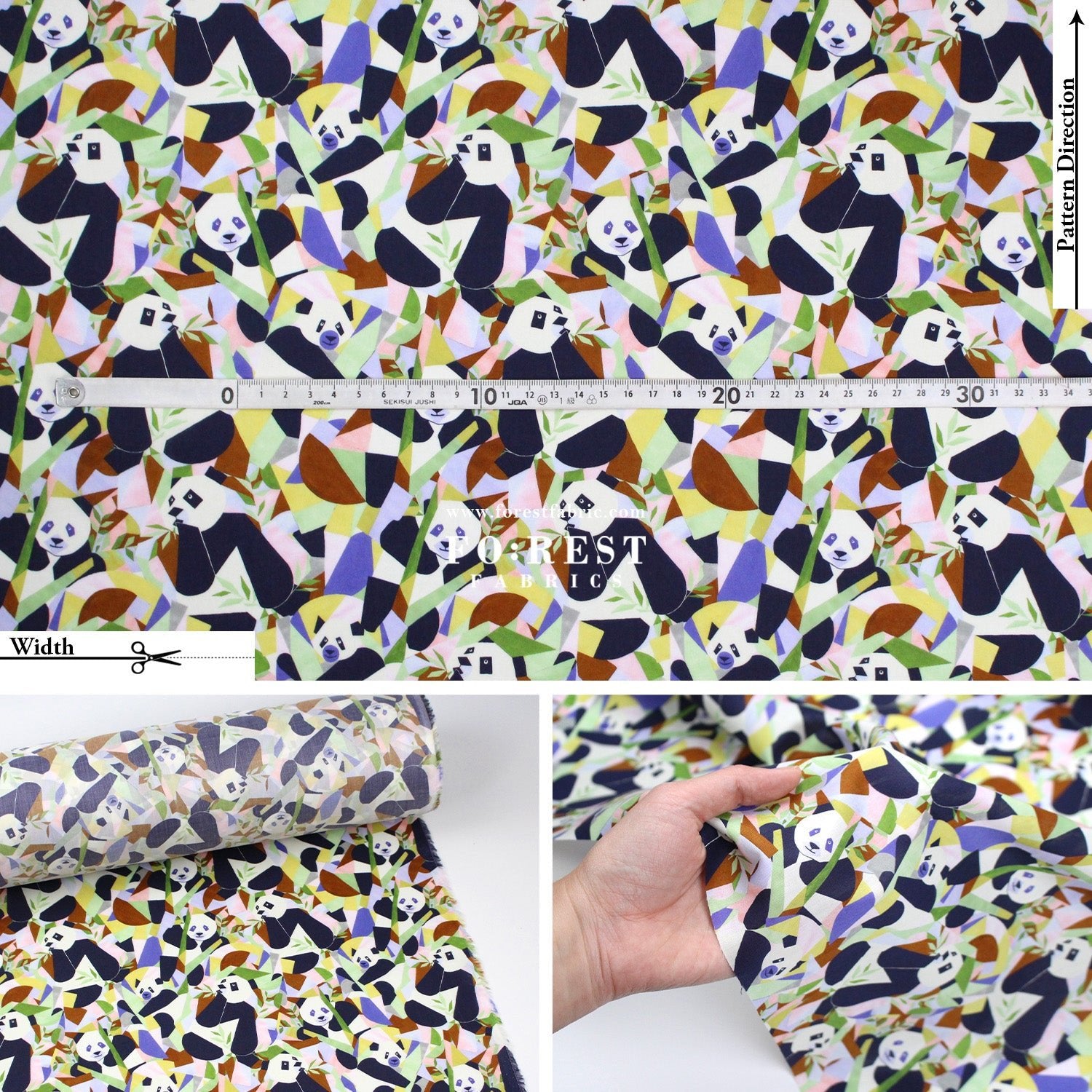 Liberty of London (Tana Lawn™ Cotton Fabric) - Panda - monium - FO:REST Fabric 布恩堂Liberty fabrictana lawnjapanese fabricykk zipper