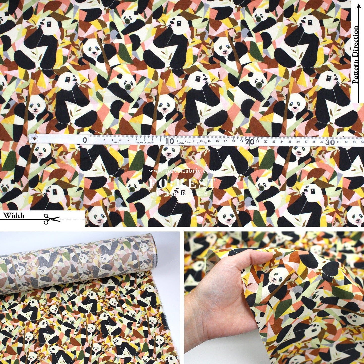 Liberty of London (Tana Lawn™ Cotton Fabric) - Panda - monium - FO:REST Fabric 布恩堂Liberty fabrictana lawnjapanese fabricykk zipper