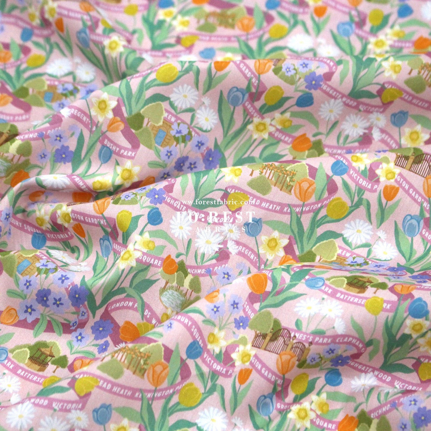 Liberty of London (Tana Lawn™ Cotton Fabric) - Park Posy - FO:REST Fabric 布恩堂Liberty fabrictana lawnjapanese fabricykk zipper
