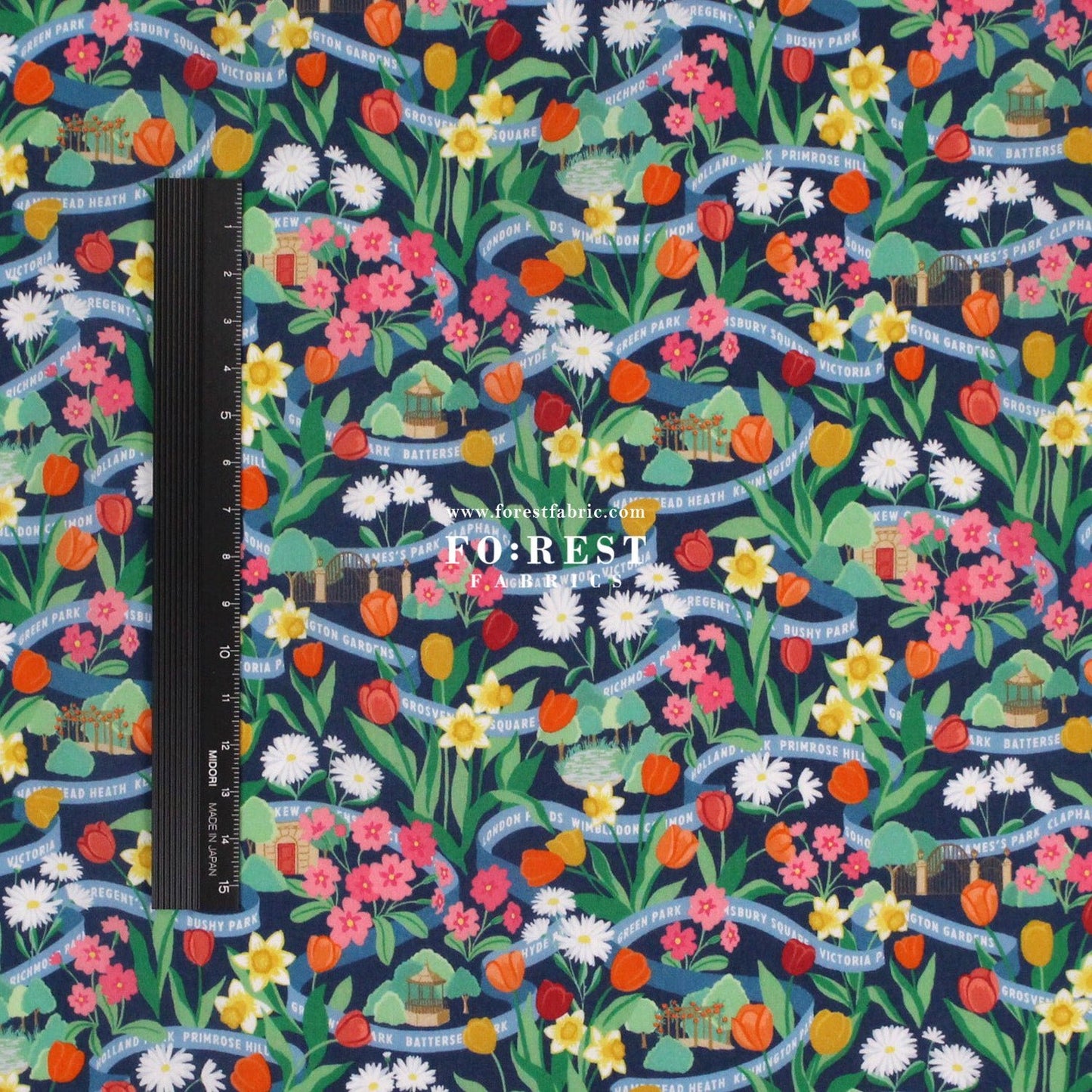 Liberty of London (Tana Lawn™ Cotton Fabric) - Park Posy - FO:REST Fabric 布恩堂Liberty fabrictana lawnjapanese fabricykk zipper