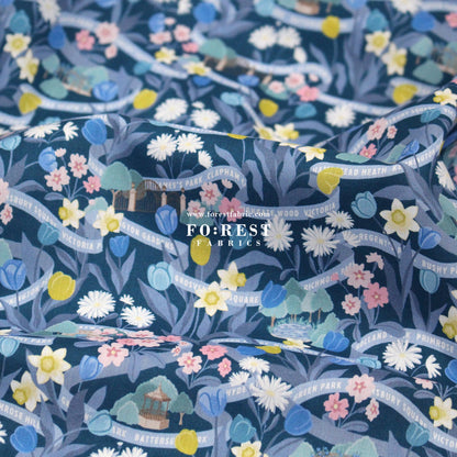 Liberty of London (Tana Lawn™ Cotton Fabric) - Park Posy - FO:REST Fabric 布恩堂Liberty fabrictana lawnjapanese fabricykk zipper