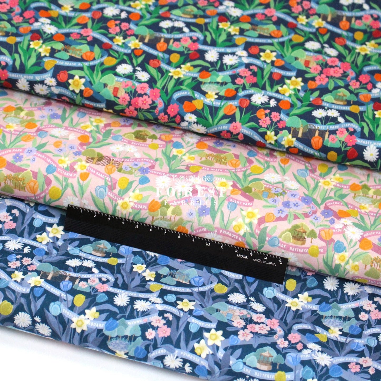 Liberty of London (Tana Lawn™ Cotton Fabric) - Park Posy - FO:REST Fabric 布恩堂Liberty fabrictana lawnjapanese fabricykk zipper