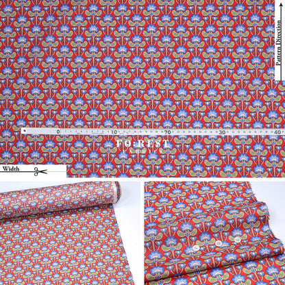 Liberty of London (Tana Lawn™ Cotton Fabric) - Peacock Posy - FO:REST Fabric 布恩堂Liberty fabrictana lawnjapanese fabricykk zipper