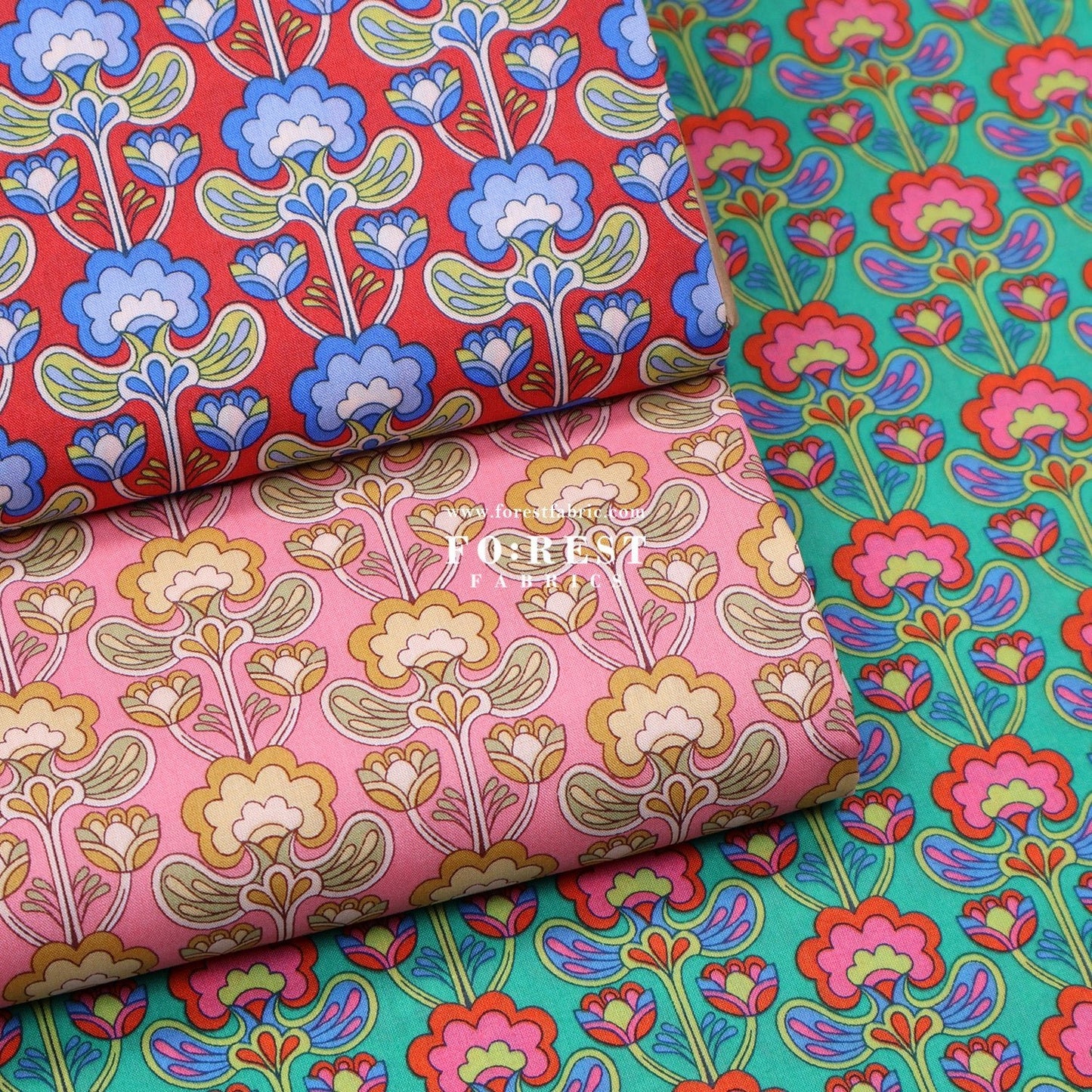 Liberty of London (Tana Lawn™ Cotton Fabric) - Peacock Posy - FO:REST Fabric 布恩堂Liberty fabrictana lawnjapanese fabricykk zipper