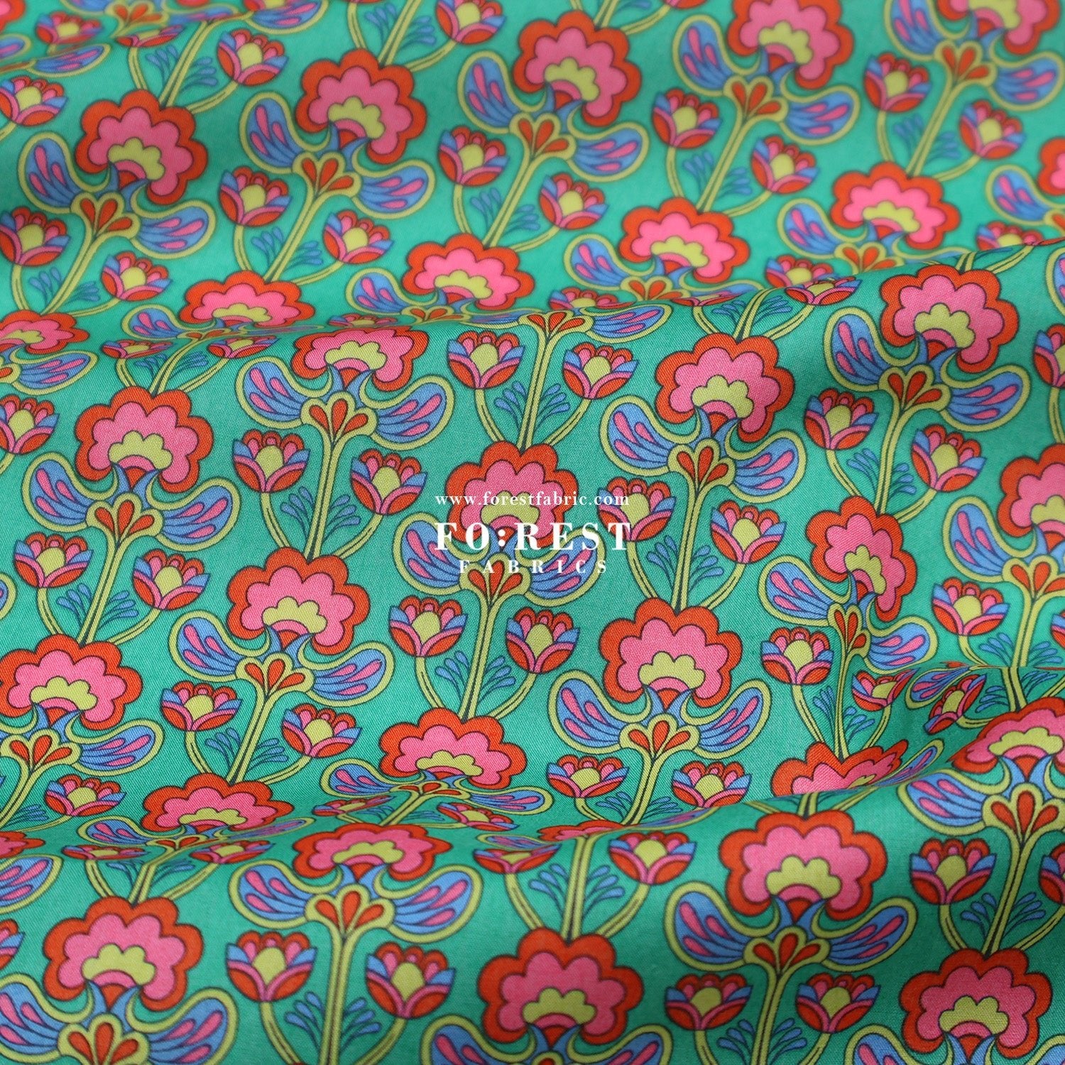 Liberty of London (Tana Lawn™ Cotton Fabric) - Peacock Posy - FO:REST Fabric 布恩堂Liberty fabrictana lawnjapanese fabricykk zipper