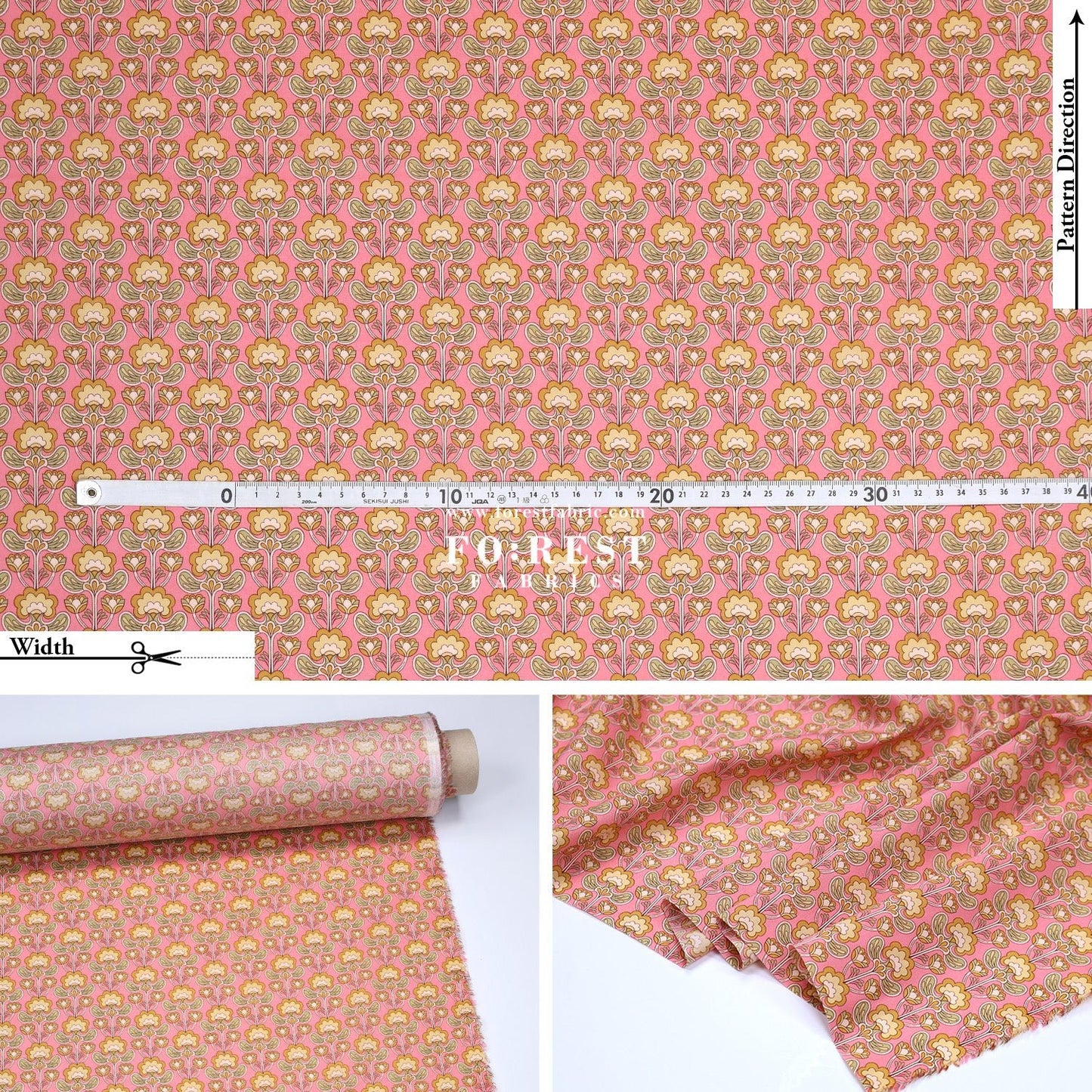 Liberty of London (Tana Lawn™ Cotton Fabric) - Peacock Posy - FO:REST Fabric 布恩堂Liberty fabrictana lawnjapanese fabricykk zipper