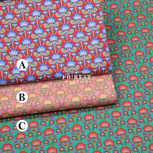 Liberty of London (Tana Lawn™ Cotton Fabric) - Peacock Posy - FO:REST Fabric 布恩堂Liberty fabrictana lawnjapanese fabricykk zipper