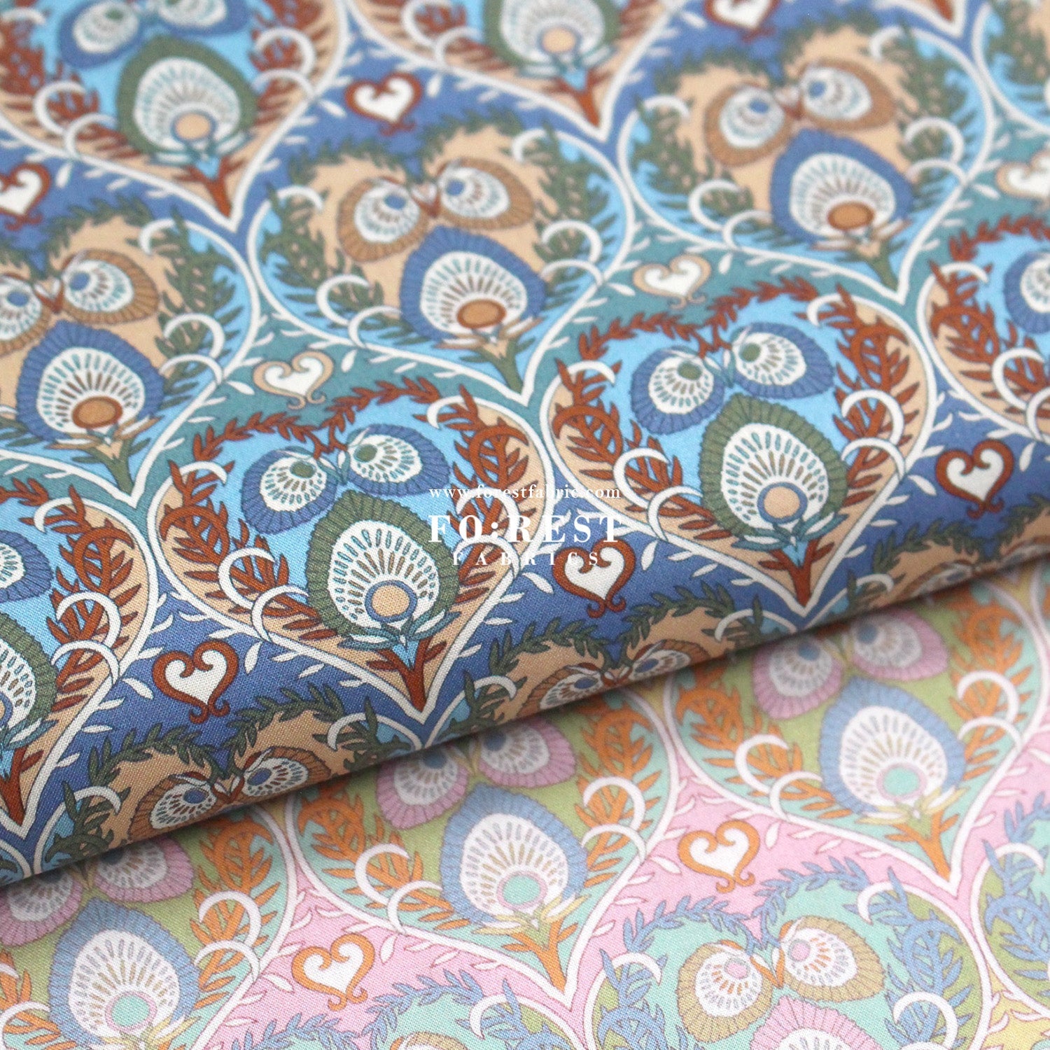 Liberty of London (Tana Lawn™ Cotton Fabric) - Plume Hearts - FO:REST Fabric 布恩堂Liberty fabrictana lawnjapanese fabricykk zipper