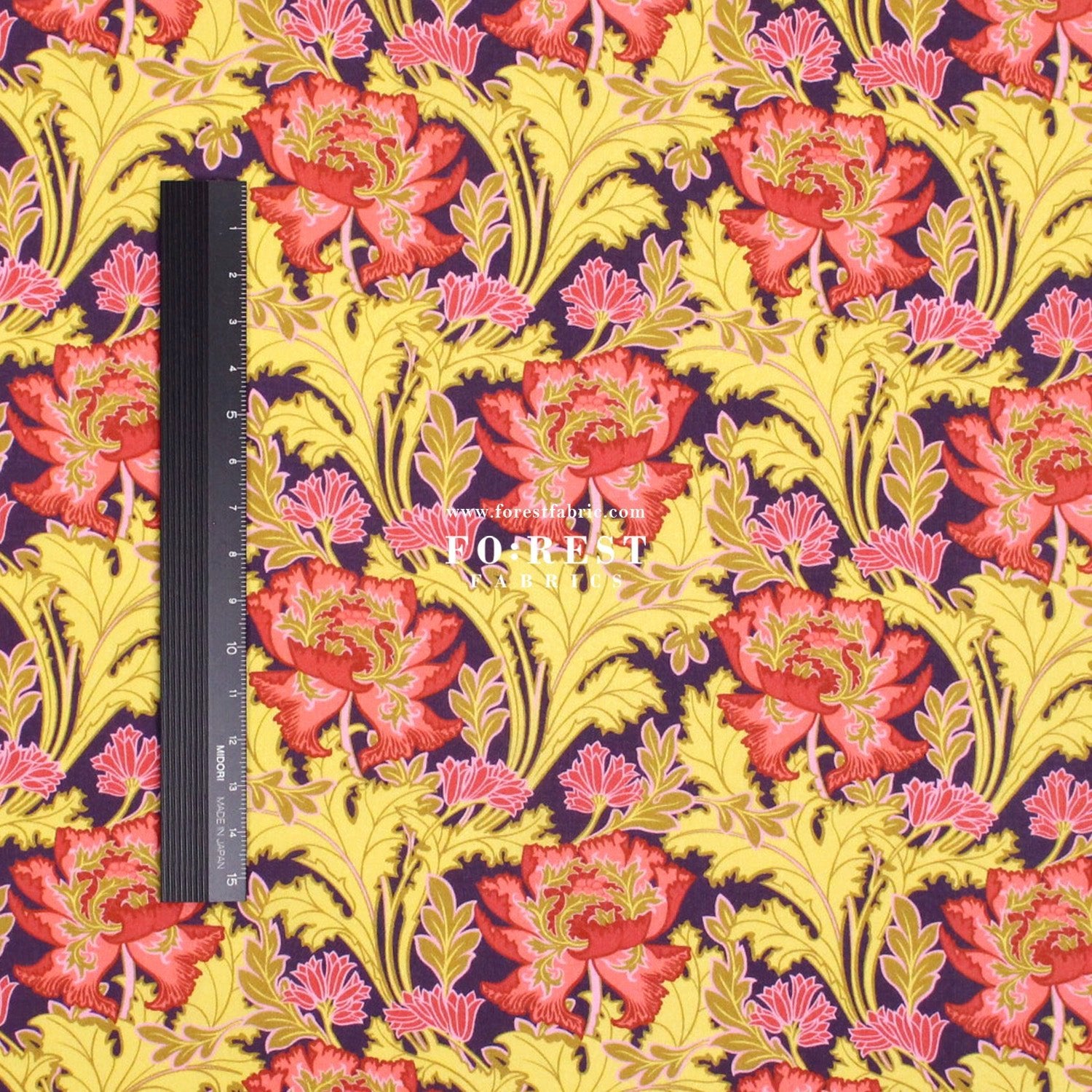 Liberty of London (Tana Lawn™ Cotton Fabric) - Poppy Flair - FO:REST Fabric 布恩堂Liberty fabrictana lawnjapanese fabricykk zipper
