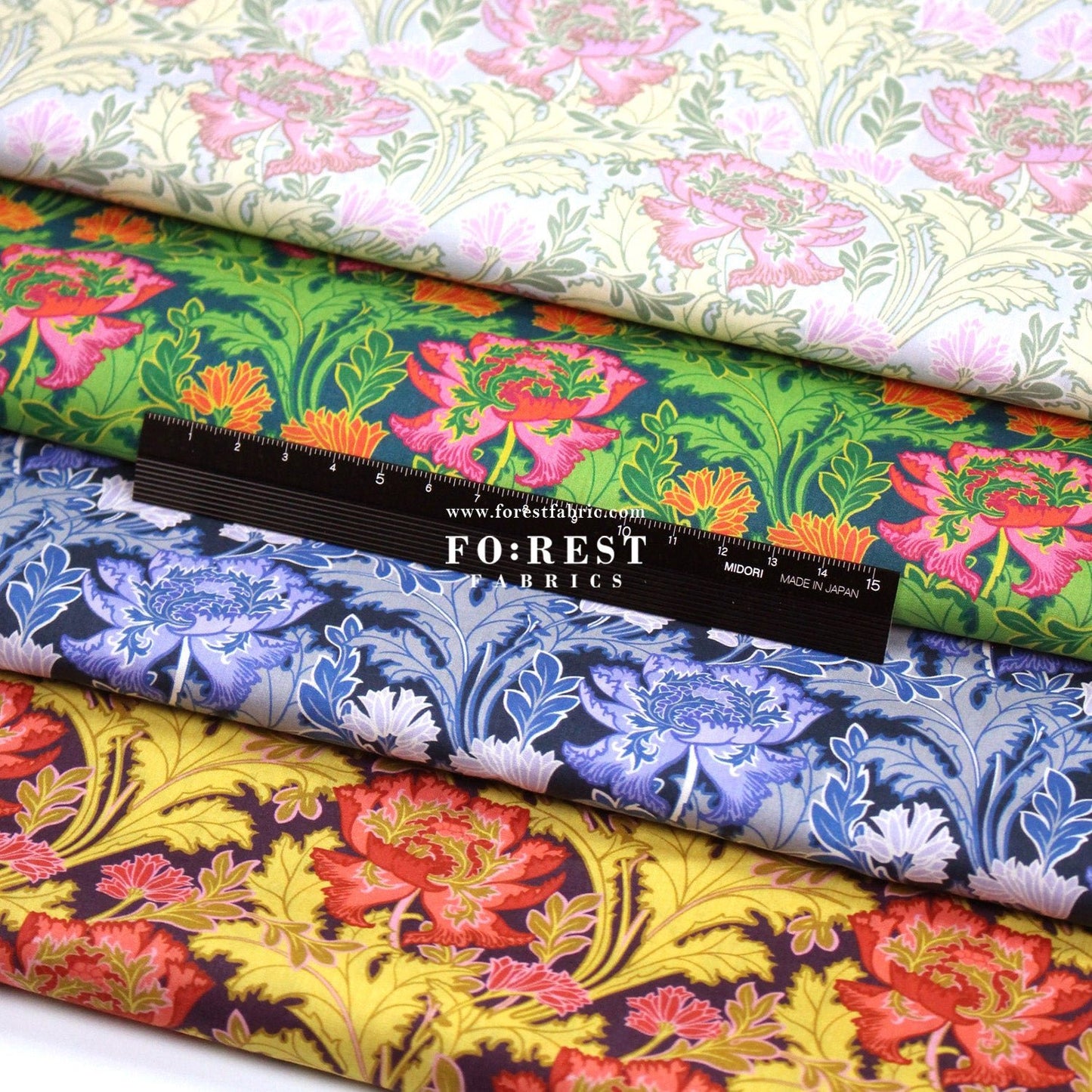 Liberty of London (Tana Lawn™ Cotton Fabric) - Poppy Flair - FO:REST Fabric 布恩堂Liberty fabrictana lawnjapanese fabricykk zipper