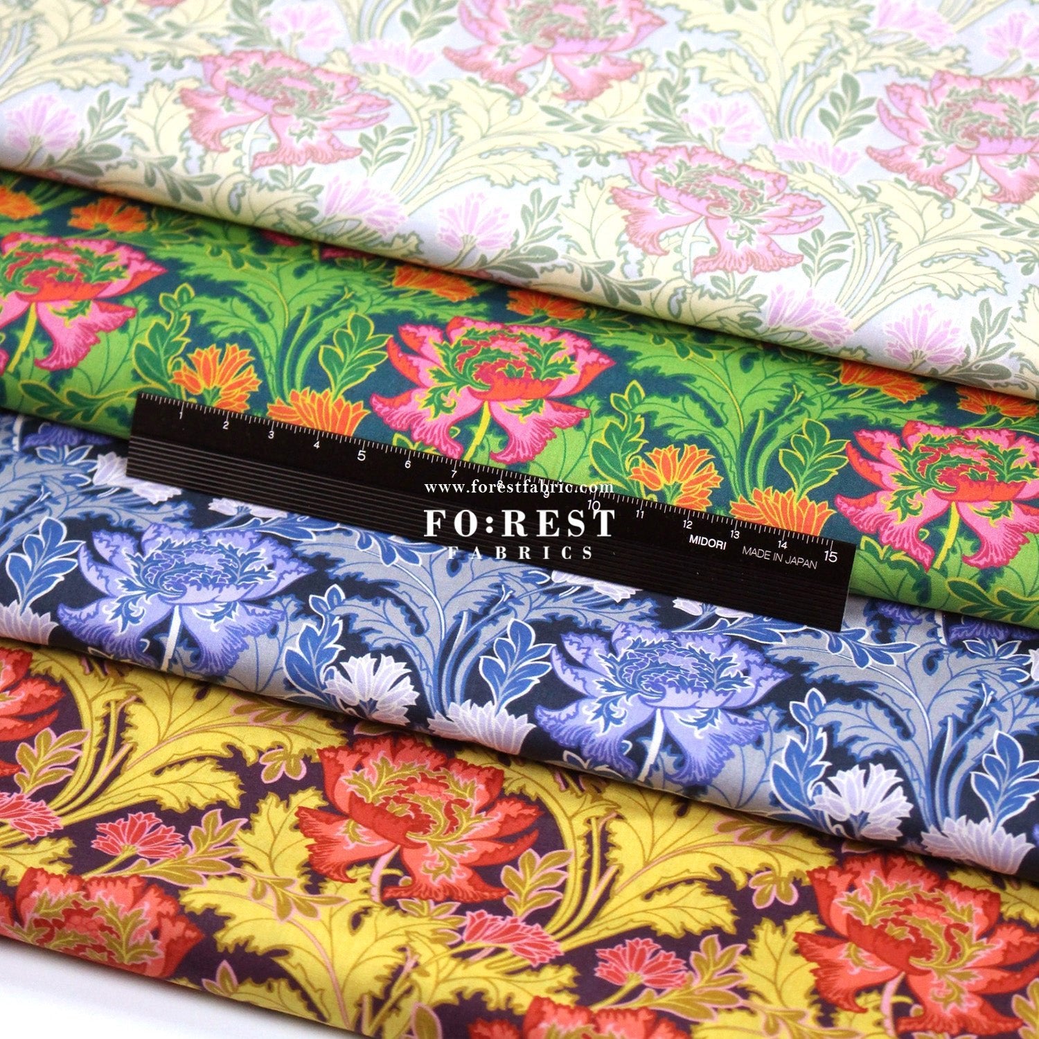 Liberty of London (Tana Lawn™ Cotton Fabric) - Poppy Flair - FO:REST Fabric 布恩堂Liberty fabrictana lawnjapanese fabricykk zipper