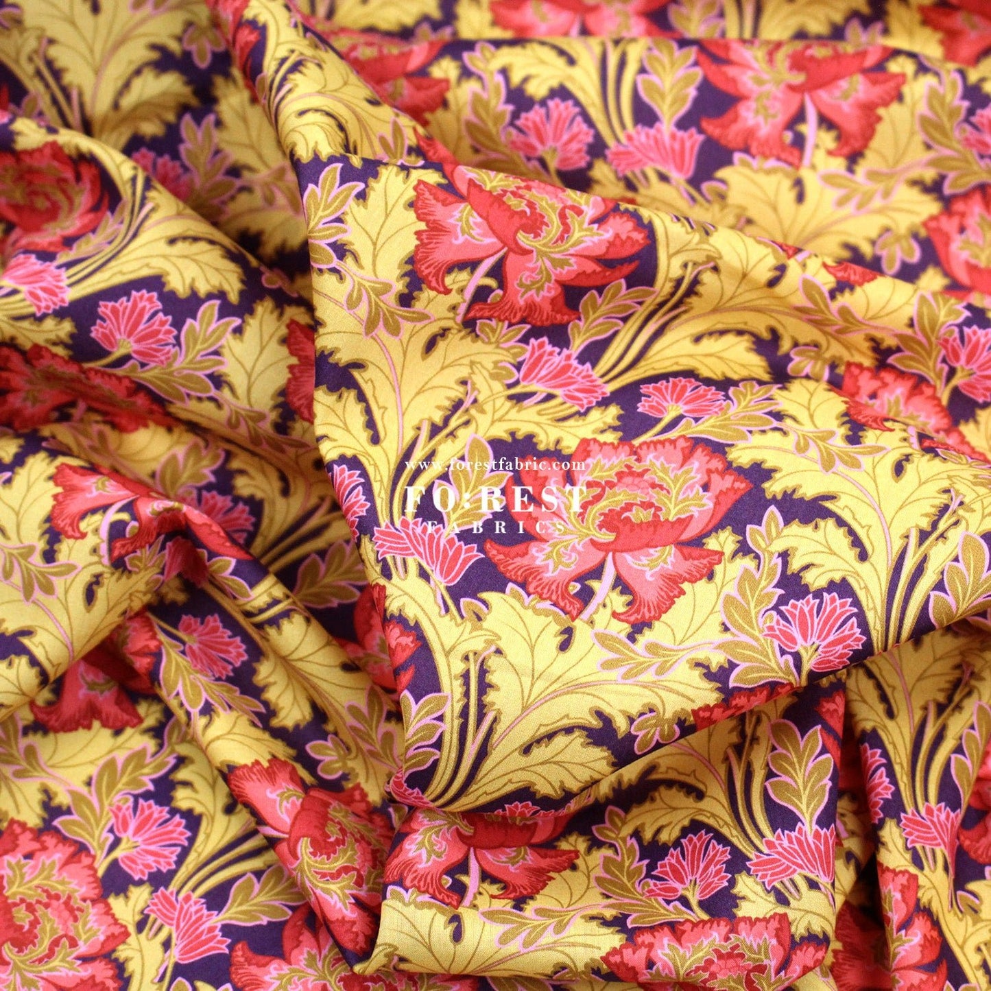 Liberty of London (Tana Lawn™ Cotton Fabric) - Poppy Flair - FO:REST Fabric 布恩堂Liberty fabrictana lawnjapanese fabricykk zipper