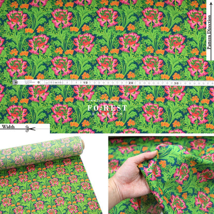 Liberty of London (Tana Lawn™ Cotton Fabric) - Poppy Flair - FO:REST Fabric 布恩堂Liberty fabrictana lawnjapanese fabricykk zipper