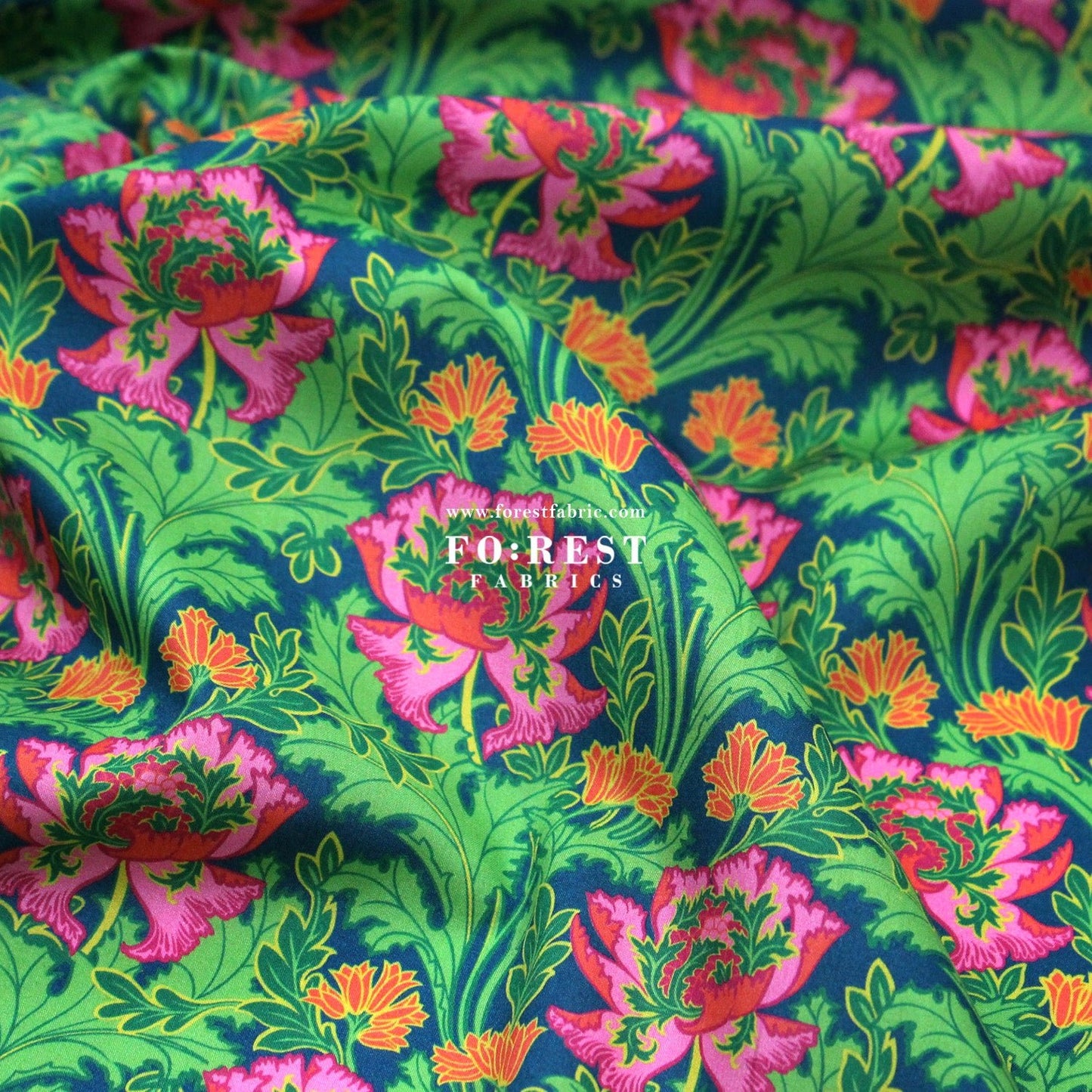 Liberty of London (Tana Lawn™ Cotton Fabric) - Poppy Flair - FO:REST Fabric 布恩堂Liberty fabrictana lawnjapanese fabricykk zipper