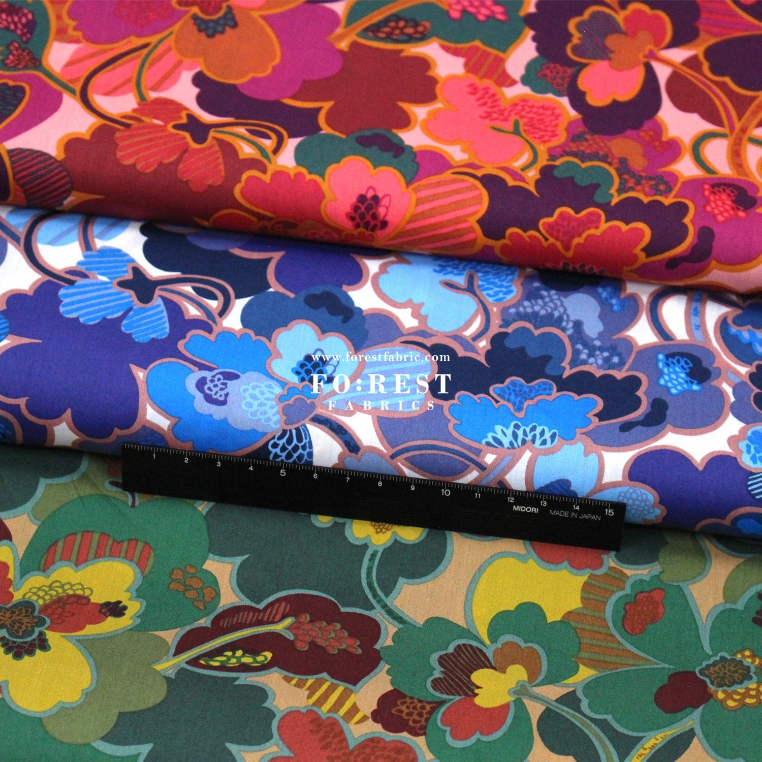 Liberty of London (Tana Lawn™ Cotton Fabric) - Prospect Flower - FO:REST Fabric 布恩堂Liberty fabrictana lawnjapanese fabricykk zipper