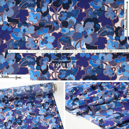 Liberty of London (Tana Lawn™ Cotton Fabric) - Prospect Flower - FO:REST Fabric 布恩堂Liberty fabrictana lawnjapanese fabricykk zipper