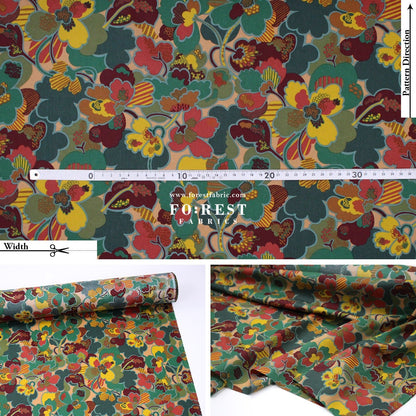 Liberty of London (Tana Lawn™ Cotton Fabric) - Prospect Flower - FO:REST Fabric 布恩堂Liberty fabrictana lawnjapanese fabricykk zipper