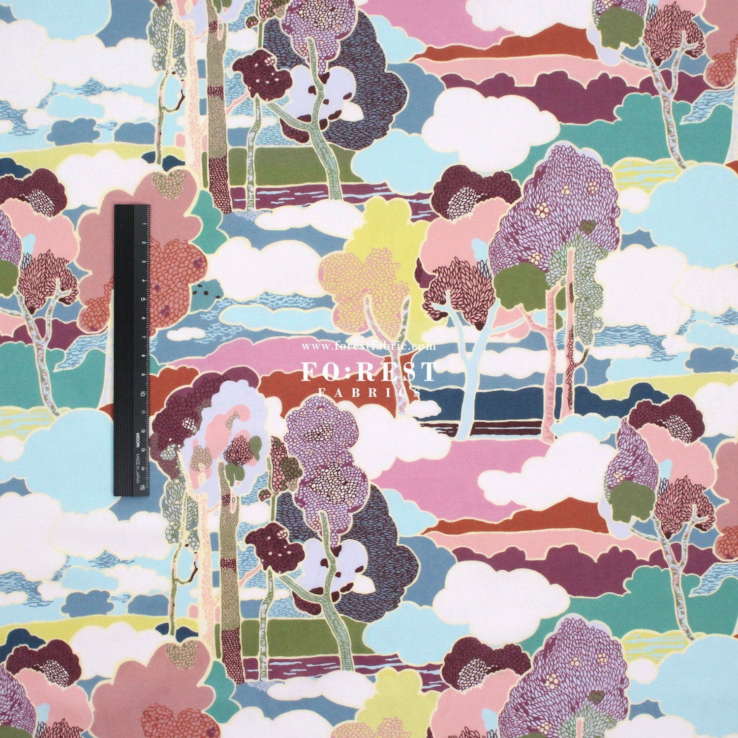 Liberty of London (Tana Lawn™ Cotton Fabric) - Prospect Road - FO:REST Fabric 布恩堂Liberty fabrictana lawnjapanese fabricykk zipper