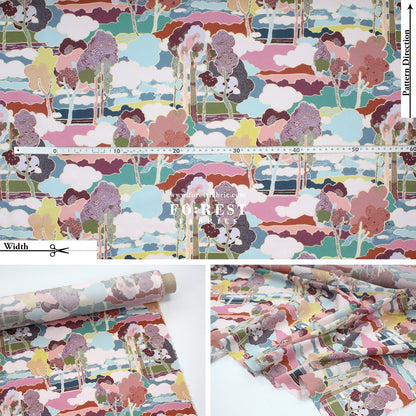 Liberty of London (Tana Lawn™ Cotton Fabric) - Prospect Road - FO:REST Fabric 布恩堂Liberty fabrictana lawnjapanese fabricykk zipper