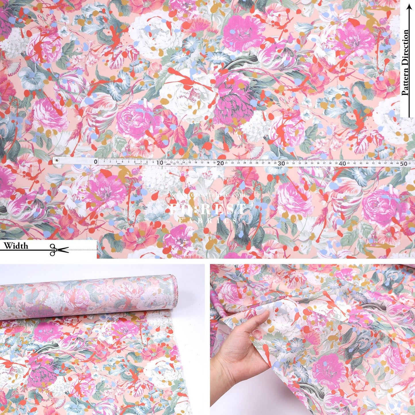 Liberty of London (Tana Lawn™ Cotton Fabric) - Punk Posy - FO:REST Fabric 布恩堂Liberty fabrictana lawnjapanese fabricykk zipper