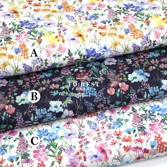Liberty of London (Tana Lawn™ Cotton Fabric) - Purley Meadow - FO:REST Fabric 布恩堂Liberty fabrictana lawnjapanese fabricykk zipper