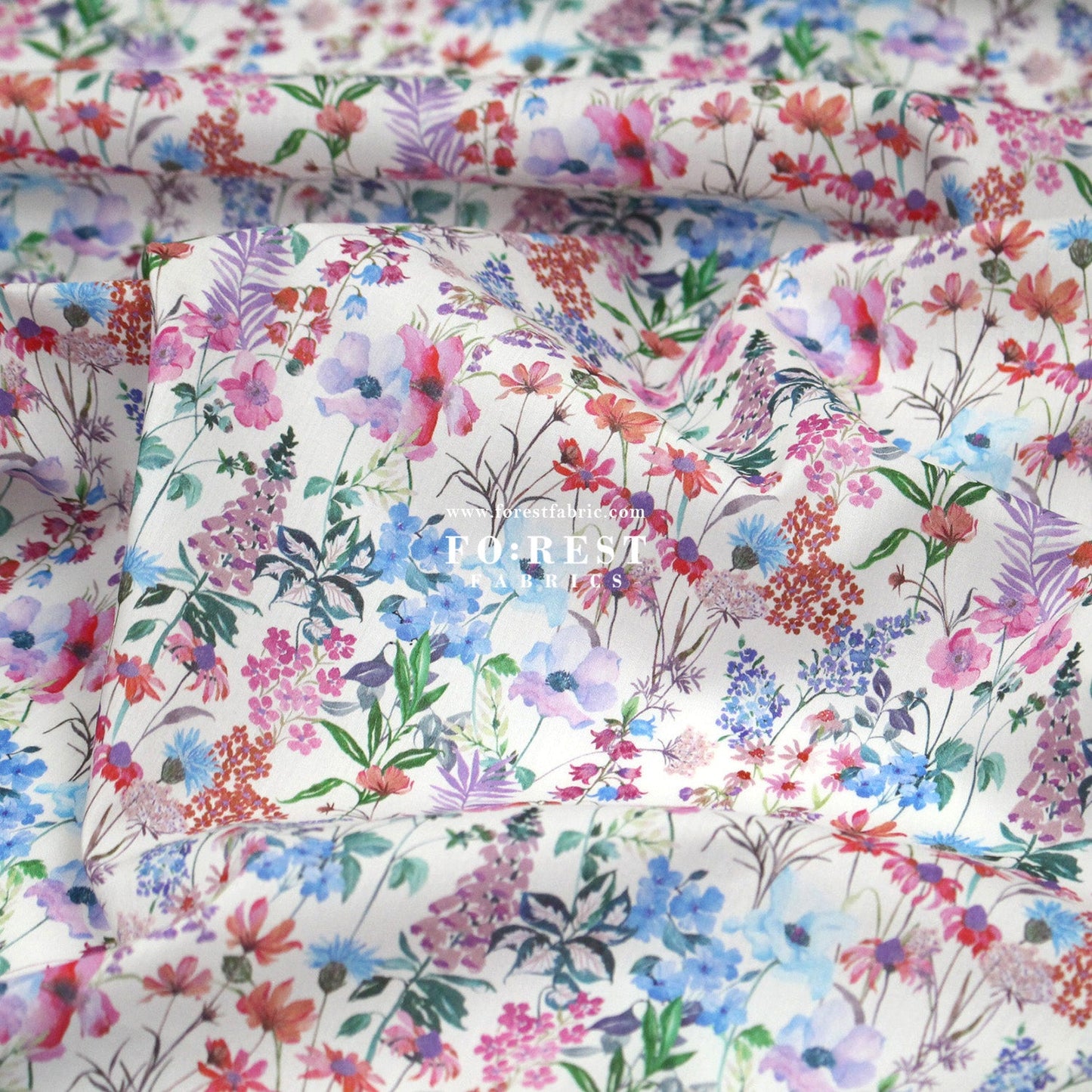 Liberty of London (Tana Lawn™ Cotton Fabric) - Purley Meadow - FO:REST Fabric 布恩堂Liberty fabrictana lawnjapanese fabricykk zipper