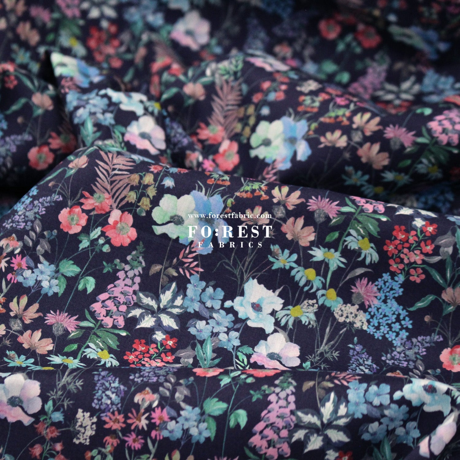 Liberty of London (Tana Lawn™ Cotton Fabric) - Purley Meadow - FO:REST Fabric 布恩堂Liberty fabrictana lawnjapanese fabricykk zipper