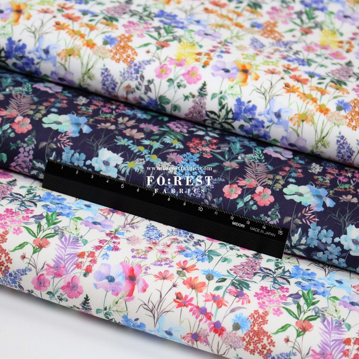 Liberty of London (Tana Lawn™ Cotton Fabric) - Purley Meadow - FO:REST Fabric 布恩堂Liberty fabrictana lawnjapanese fabricykk zipper