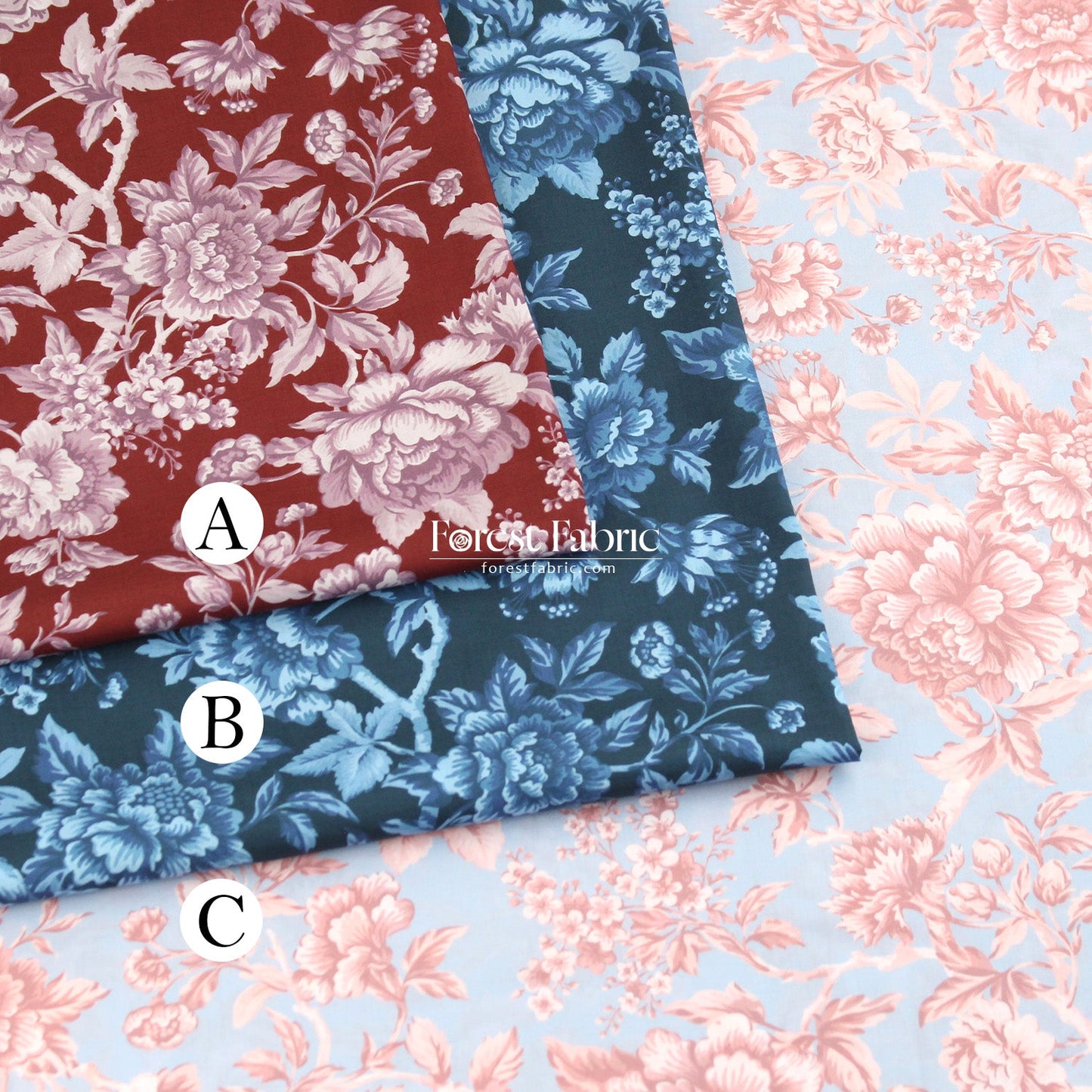 Liberty of London (Tana Lawn™ Cotton Fabric) - REGENCY TRAIL - FO:REST Fabric 布恩堂Liberty fabrictana lawnjapanese fabricykk zipper