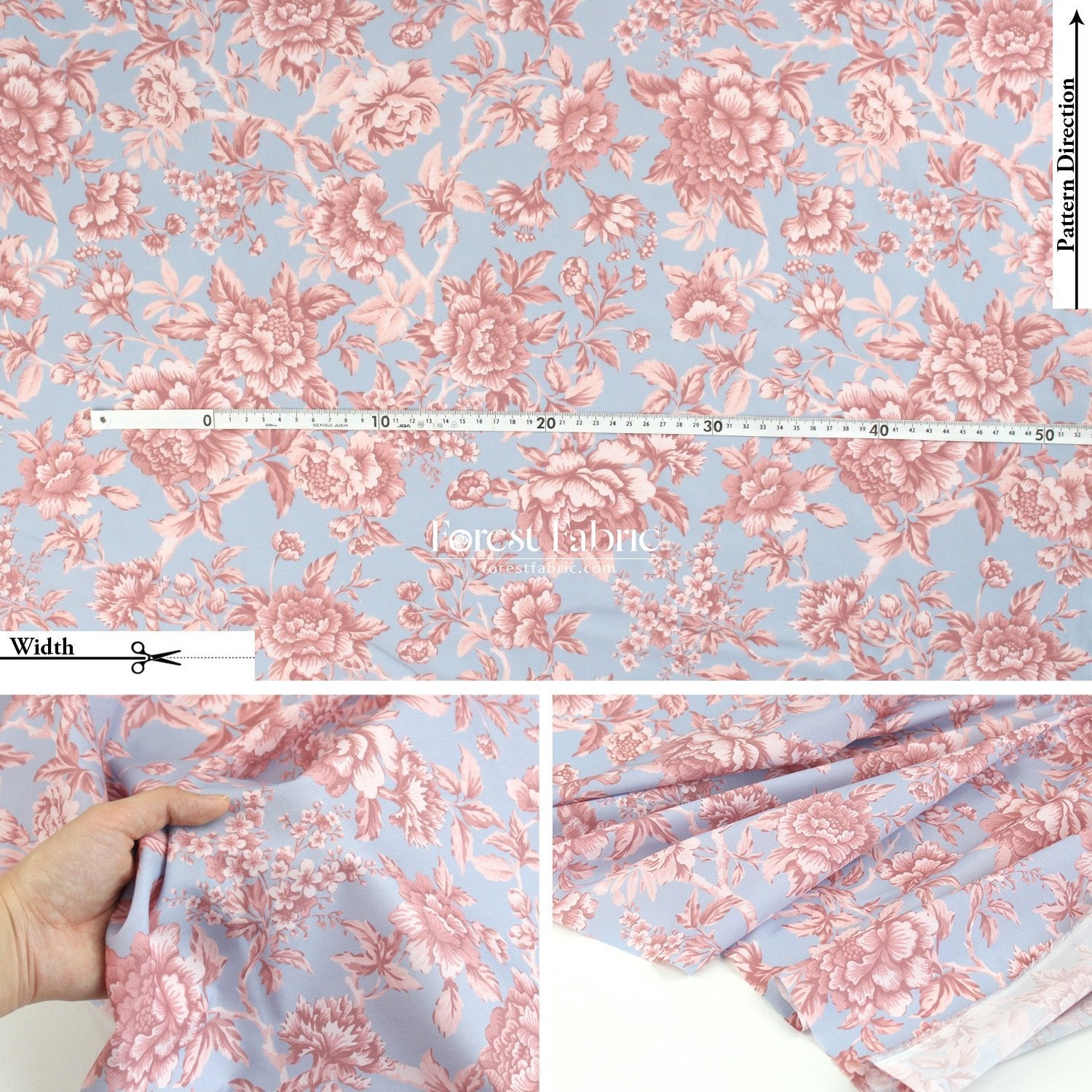 Liberty of London (Tana Lawn™ Cotton Fabric) - REGENCY TRAIL - FO:REST Fabric 布恩堂Liberty fabrictana lawnjapanese fabricykk zipper