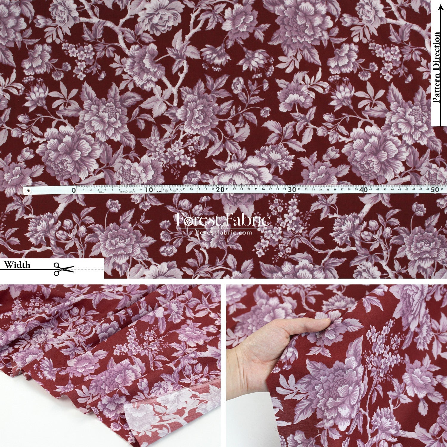 Liberty of London (Tana Lawn™ Cotton Fabric) - REGENCY TRAIL - FO:REST Fabric 布恩堂Liberty fabrictana lawnjapanese fabricykk zipper