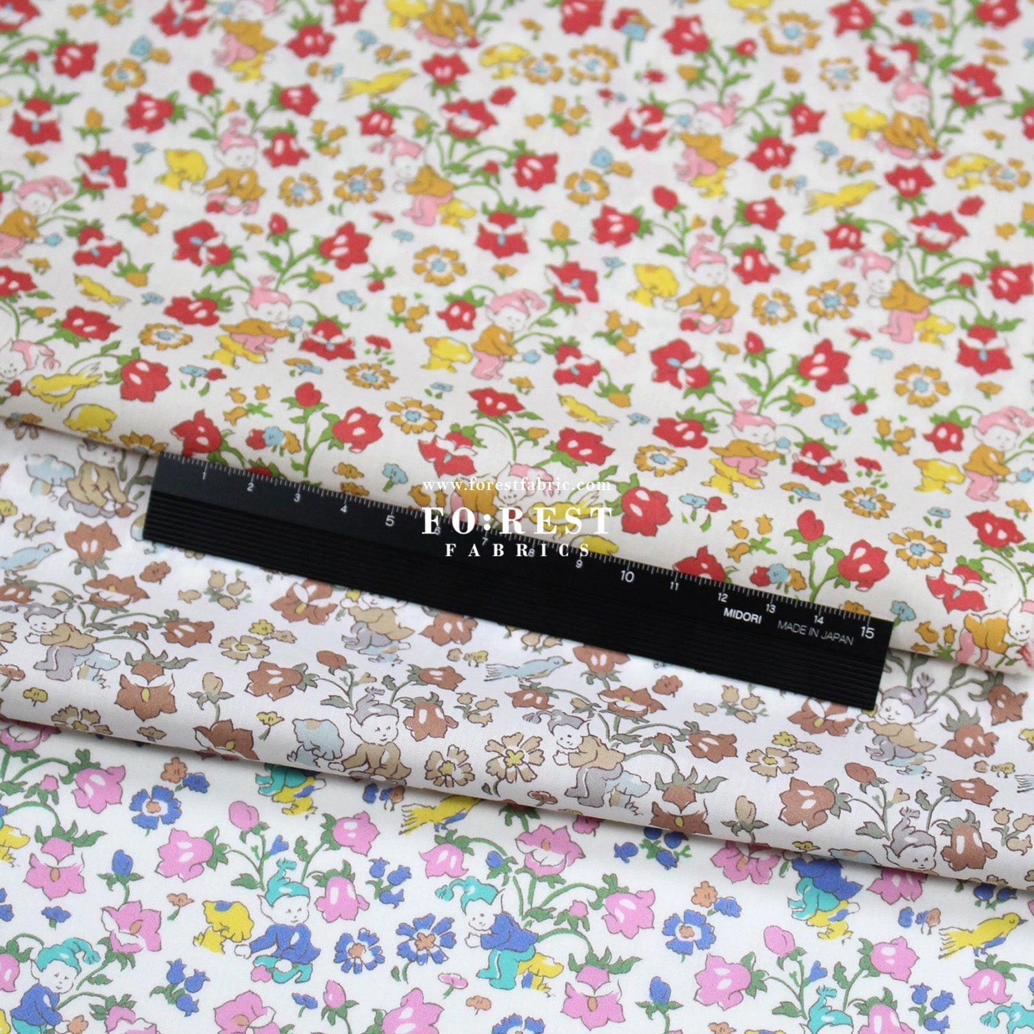 Liberty of London (Tana Lawn™ Cotton Fabric) - Rivendell Day - FO:REST Fabric 布恩堂Liberty fabrictana lawnjapanese fabricykk zipper