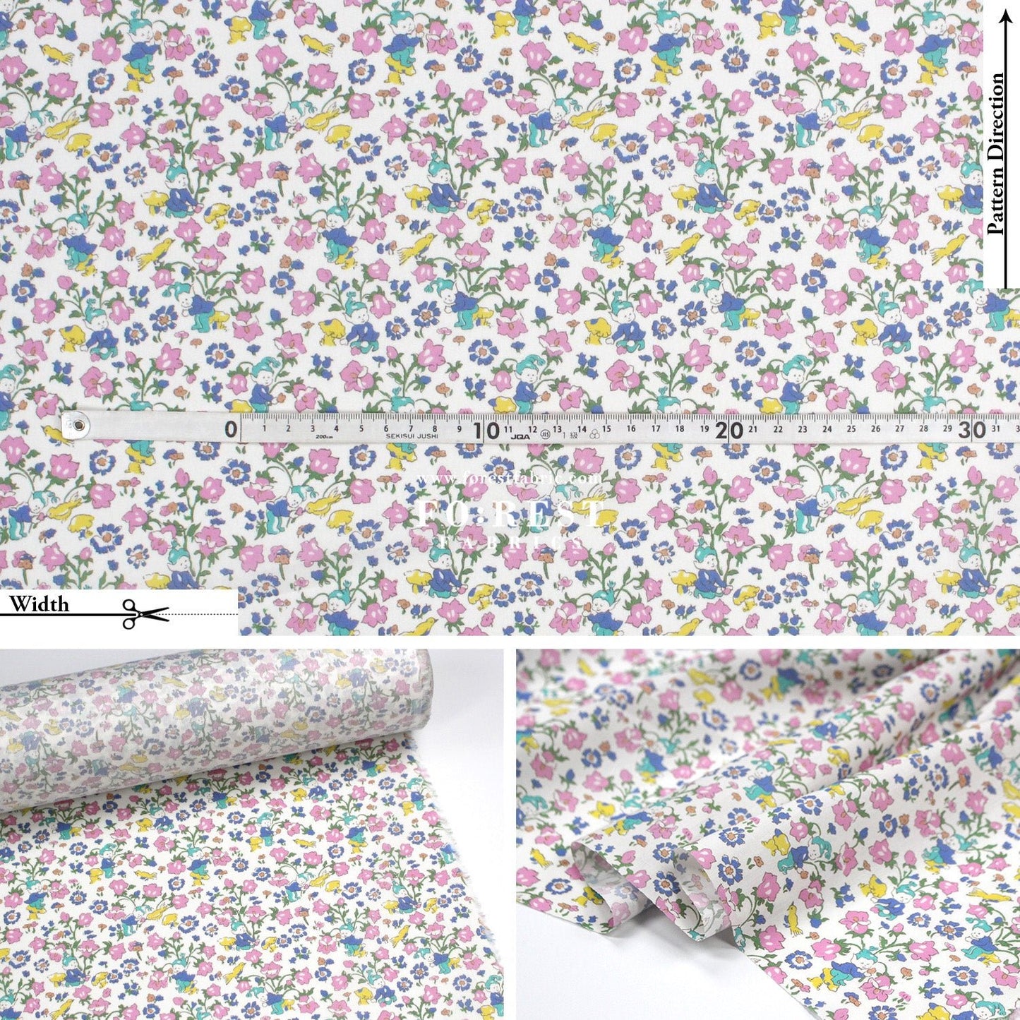 Liberty of London (Tana Lawn™ Cotton Fabric) - Rivendell Day - FO:REST Fabric 布恩堂Liberty fabrictana lawnjapanese fabricykk zipper
