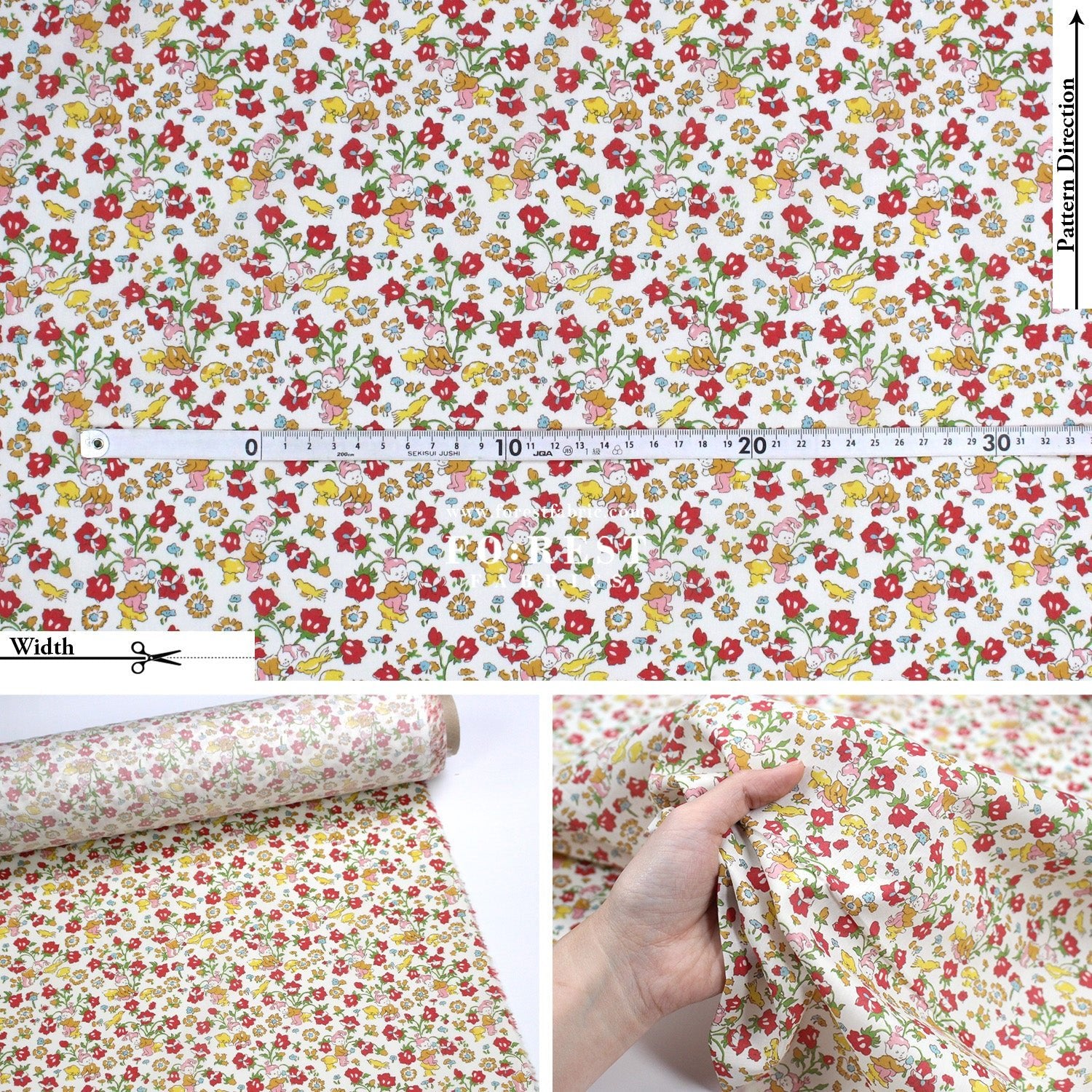 Liberty of London (Tana Lawn™ Cotton Fabric) - Rivendell Day - FO:REST Fabric 布恩堂Liberty fabrictana lawnjapanese fabricykk zipper