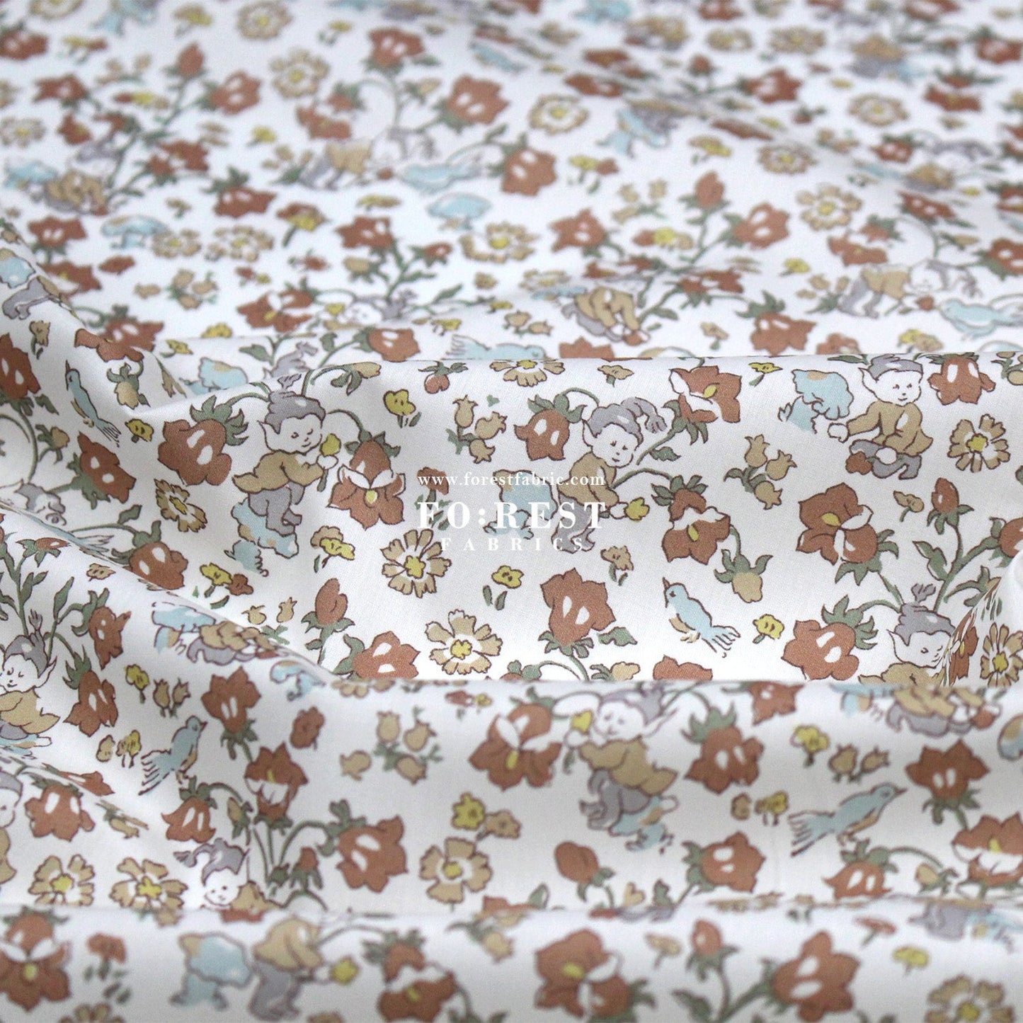 Liberty of London (Tana Lawn™ Cotton Fabric) - Rivendell Day - FO:REST Fabric 布恩堂Liberty fabrictana lawnjapanese fabricykk zipper