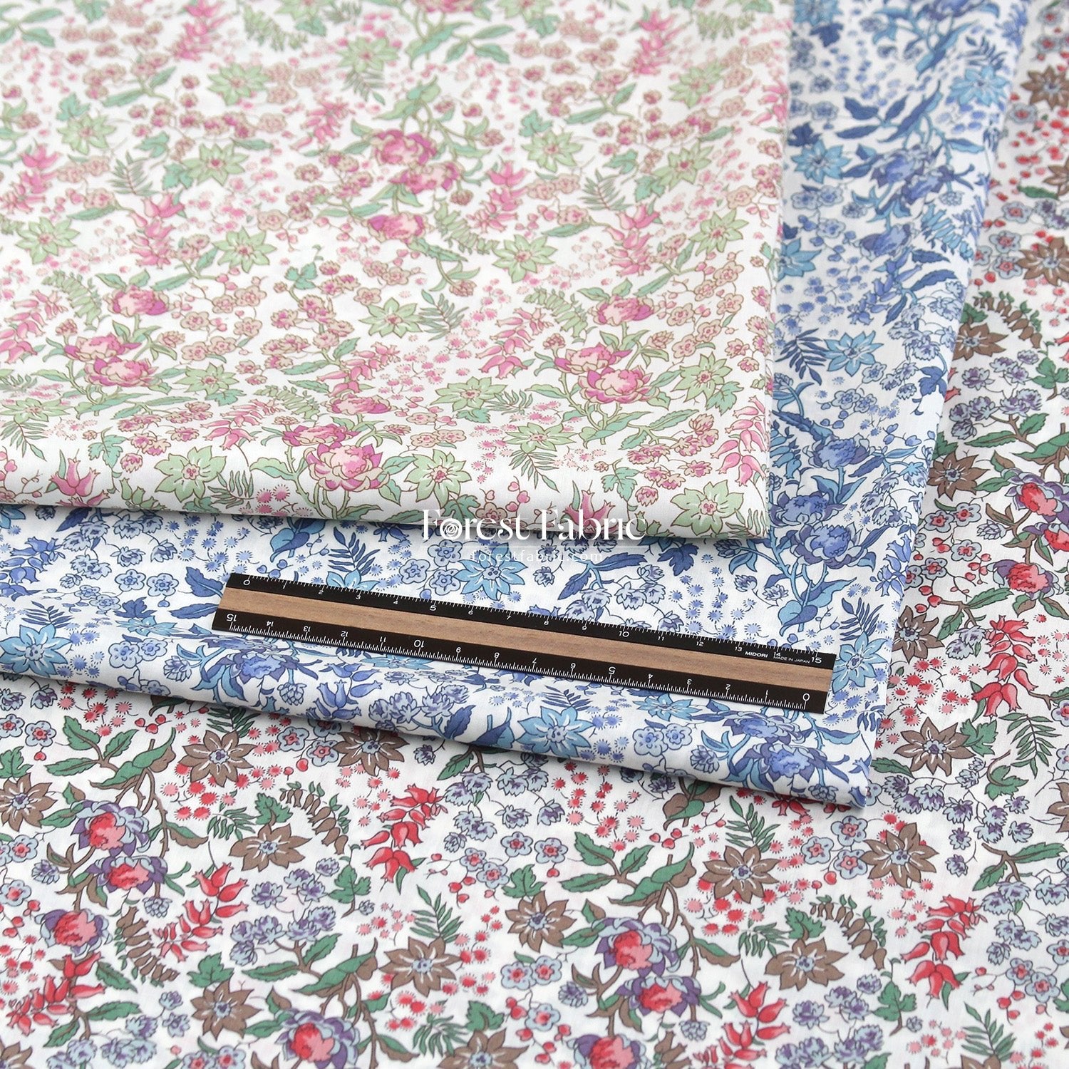 Liberty of London (Tana Lawn™ Cotton Fabric) - Serruria - FO:REST Fabric 布恩堂Liberty fabrictana lawnjapanese fabricykk zipper