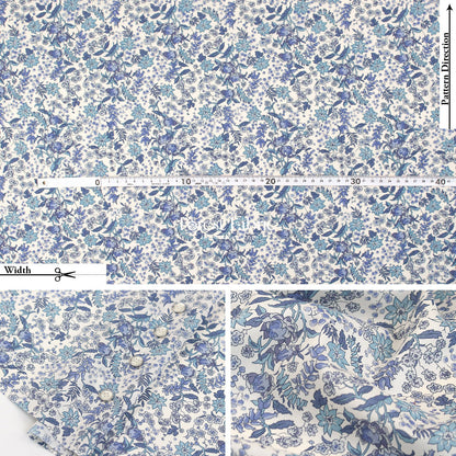 Liberty of London (Tana Lawn™ Cotton Fabric) - Serruria - FO:REST Fabric 布恩堂Liberty fabrictana lawnjapanese fabricykk zipper