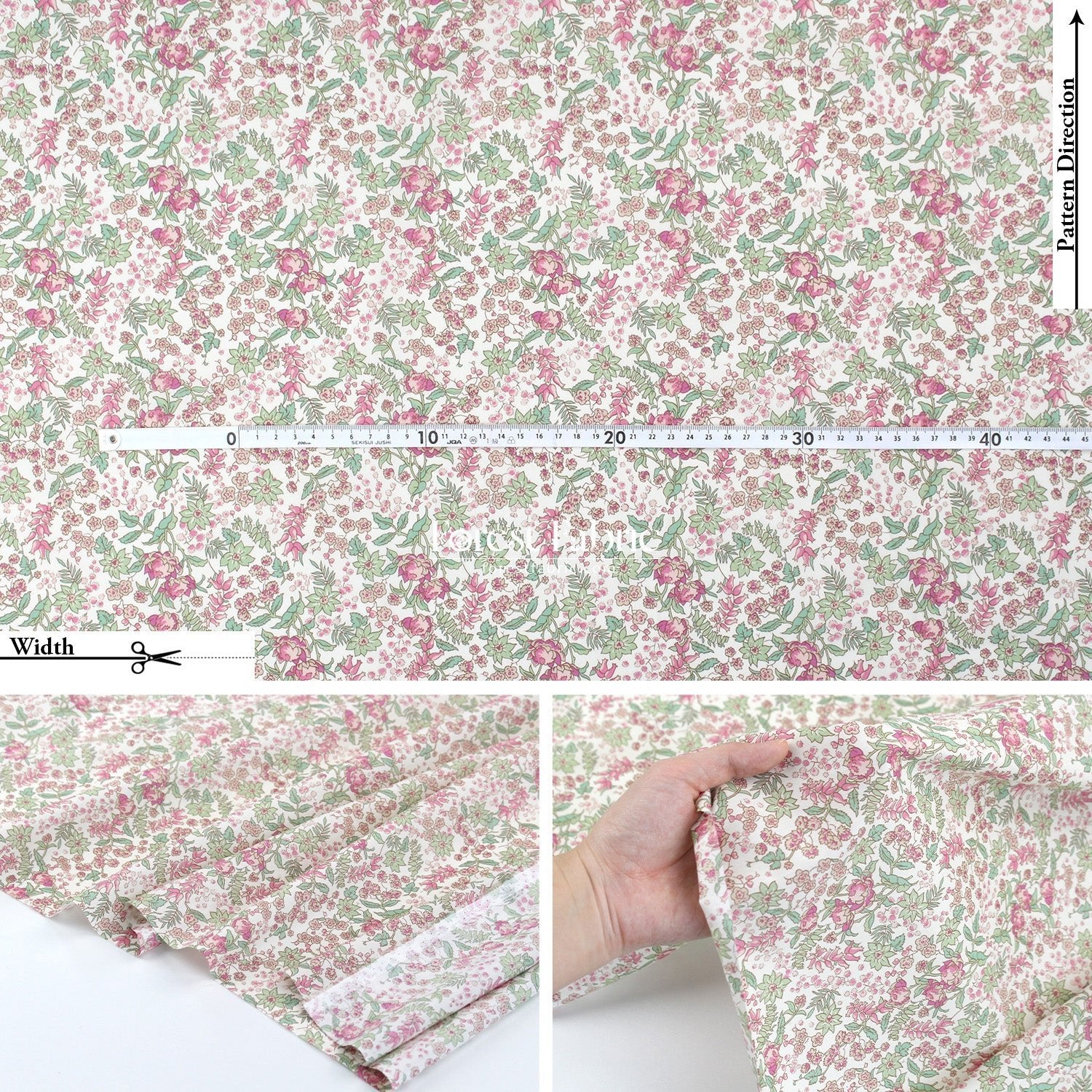 Liberty of London (Tana Lawn™ Cotton Fabric) - Serruria - FO:REST Fabric 布恩堂Liberty fabrictana lawnjapanese fabricykk zipper