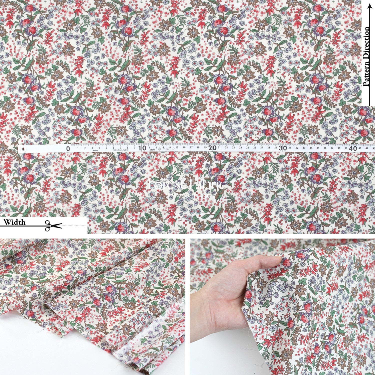 Liberty of London (Tana Lawn™ Cotton Fabric) - Serruria - FO:REST Fabric 布恩堂Liberty fabrictana lawnjapanese fabricykk zipper