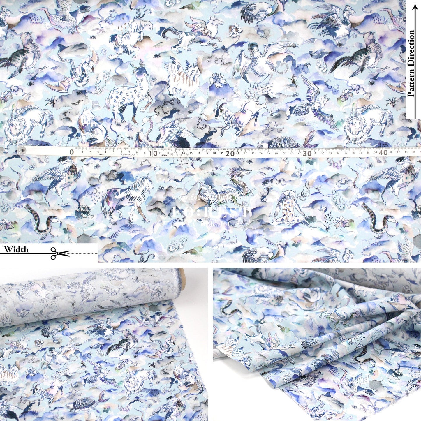 Liberty of London (Tana Lawn™ Cotton Fabric) - Shanhaijing Story - FO:REST Fabric 布恩堂Liberty fabrictana lawnjapanese fabricykk zipper